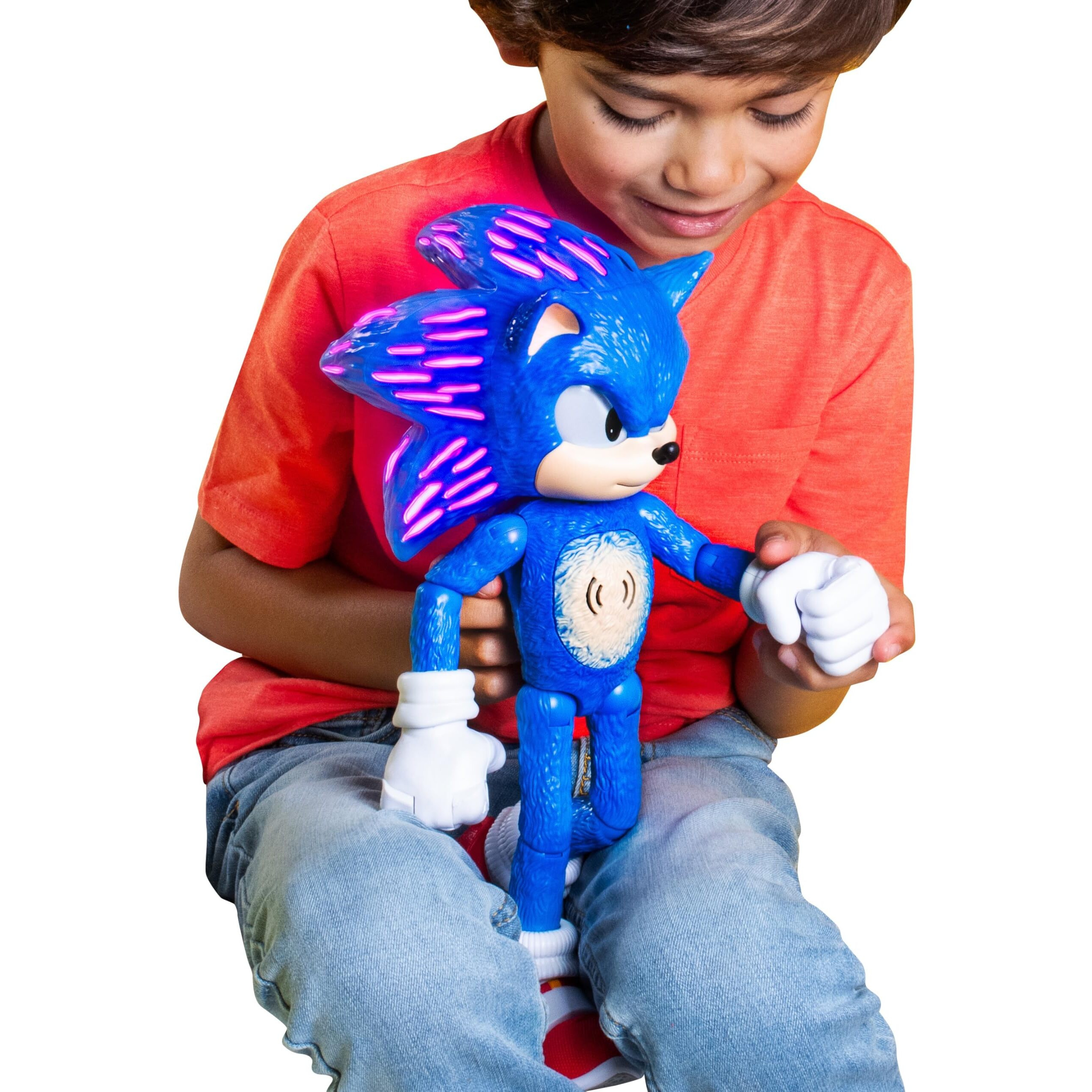 Sonic The Hedgehog 3 Ultimate Talking Sonic 12-Inch Figure  Features 30+ Iconic And Humorous Phrases And Sounds From The Movies  Light-Up Eyes And Quills
