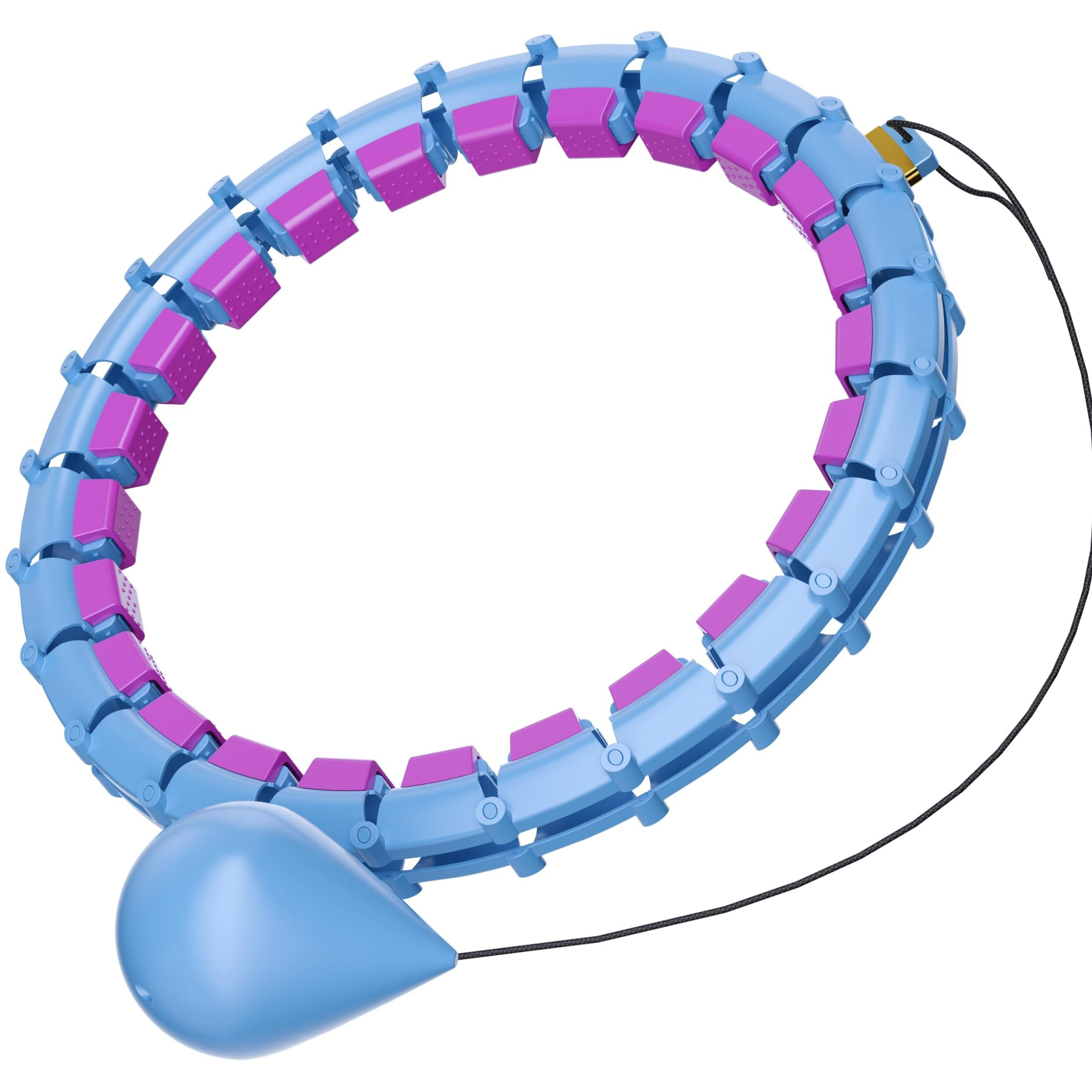 Plus Size Silent Weighted Hula Infinity Fitness Detachable Hoops 65-Inch 32 Knot  Smart Noiseless Infinity Hula For Women  2-In-1 Waist And Abdominal Home Workout Equipment