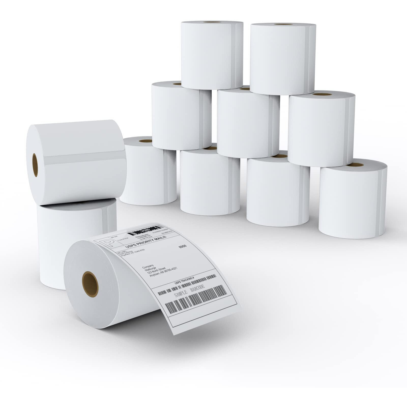 Mflabel 12 Rolls Of 450 Labels 4X6 Direct Thermal Shipping Labels For Zebra 2844 Zp-450 Zp-500 Zp-505