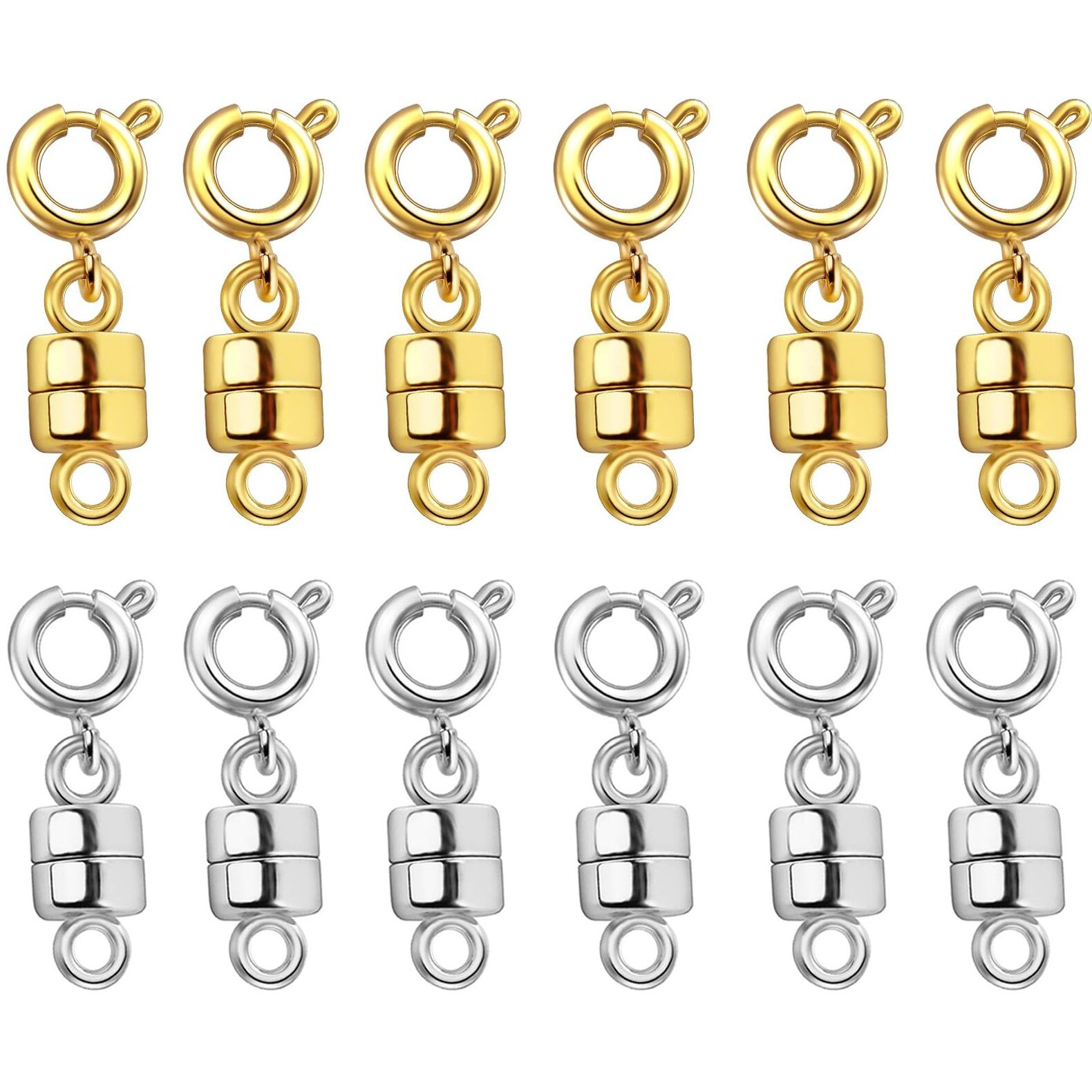 Qulltk Magnetic Necklace Clasps And Closures Converters Jewelry Clasps For Bracelet Necklaces Chain Gold And Silver Plated Jewelry Making Necklace Clasps