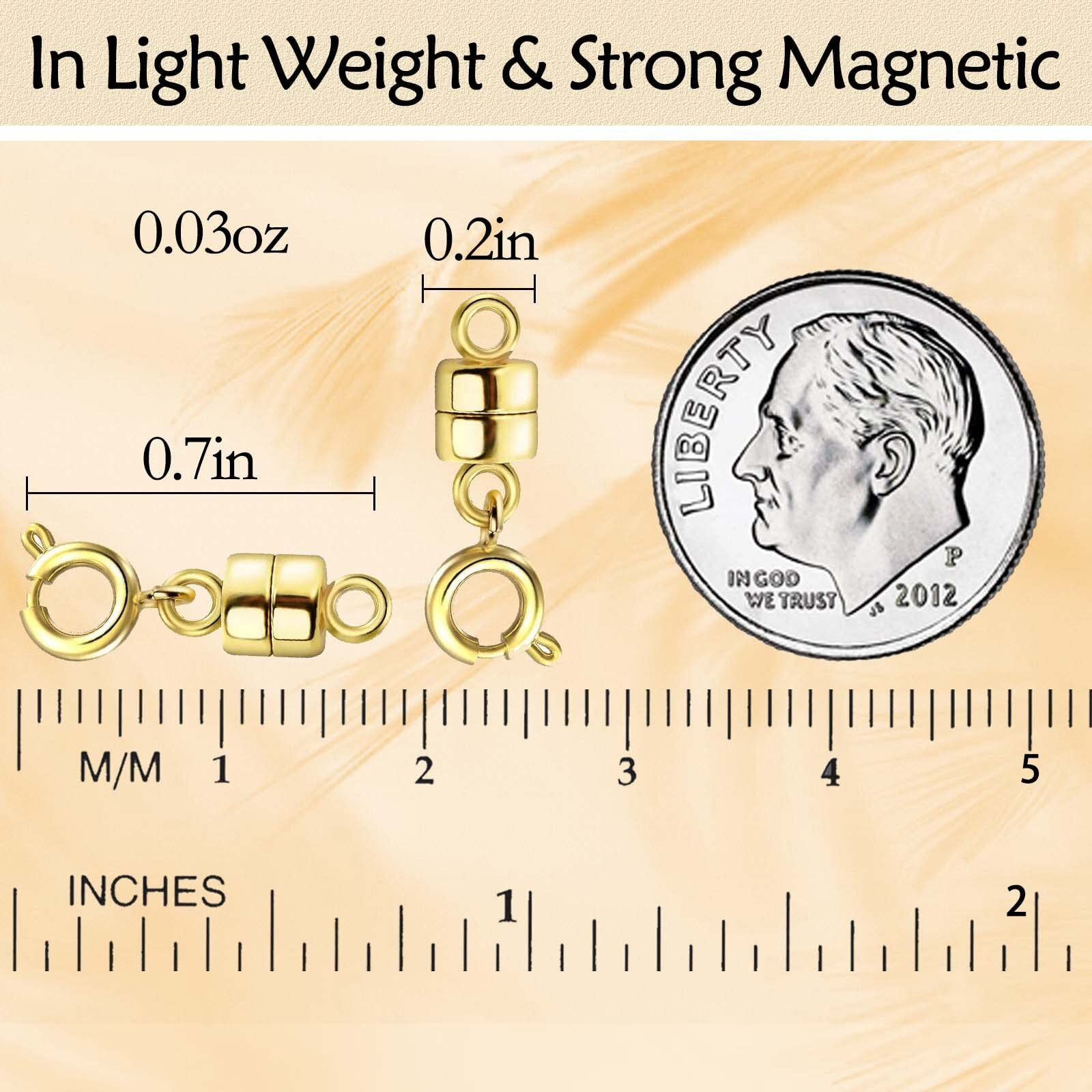 Qulltk Magnetic Necklace Clasps And Closures Converters Jewelry Clasps For Bracelet Necklaces Chain Gold And Silver Plated Jewelry Making Necklace Clasps