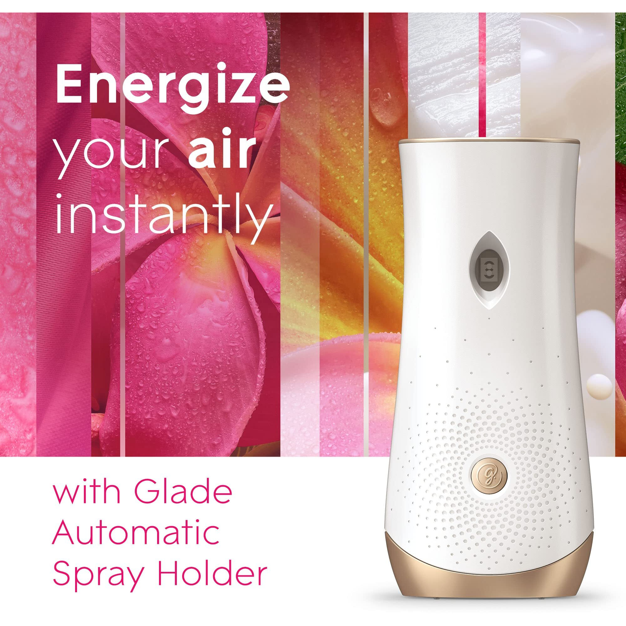 Glade Automatic Spray Refill 2 Ct  Exotic Tropical Blossoms  Automatic Spray Air Freshener  12.4 Oz  12.4 Ounce