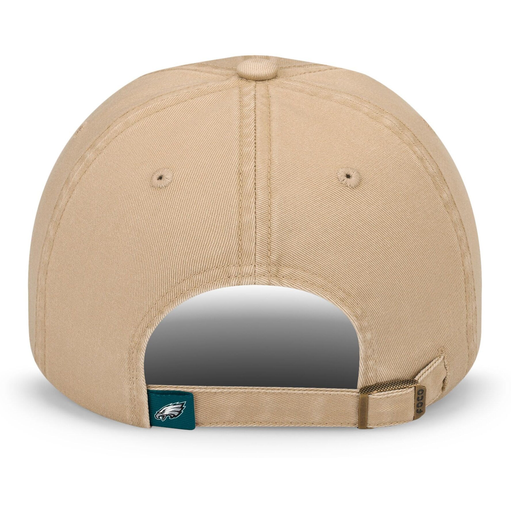 Foco Men's Philadelphia Eagles-Khaki Cap Nfl Logo Casual Hat  Team Color