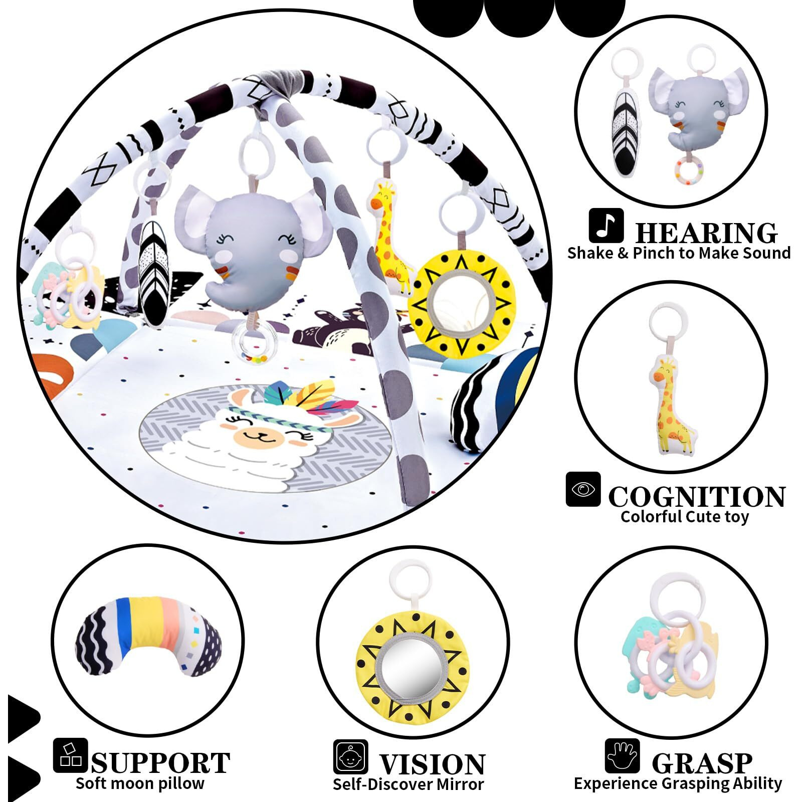 Tfder Baby Gym Play Mat  8-In-1 Tummy Time Mat & Activity Gym  Washable Ball Pit  Infant Play Mat With Detachable Toys For Sensory Exploration And Motor Skill Development