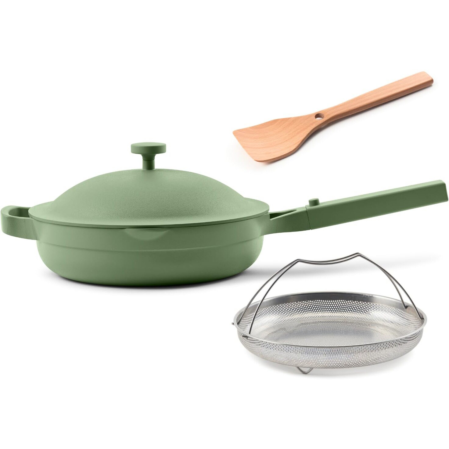 Our Place 10.5-Inch Ceramic Nonstick Skillet Pan  Toxin-Free With Stainless Steel Handle  Oven Safe - Sage