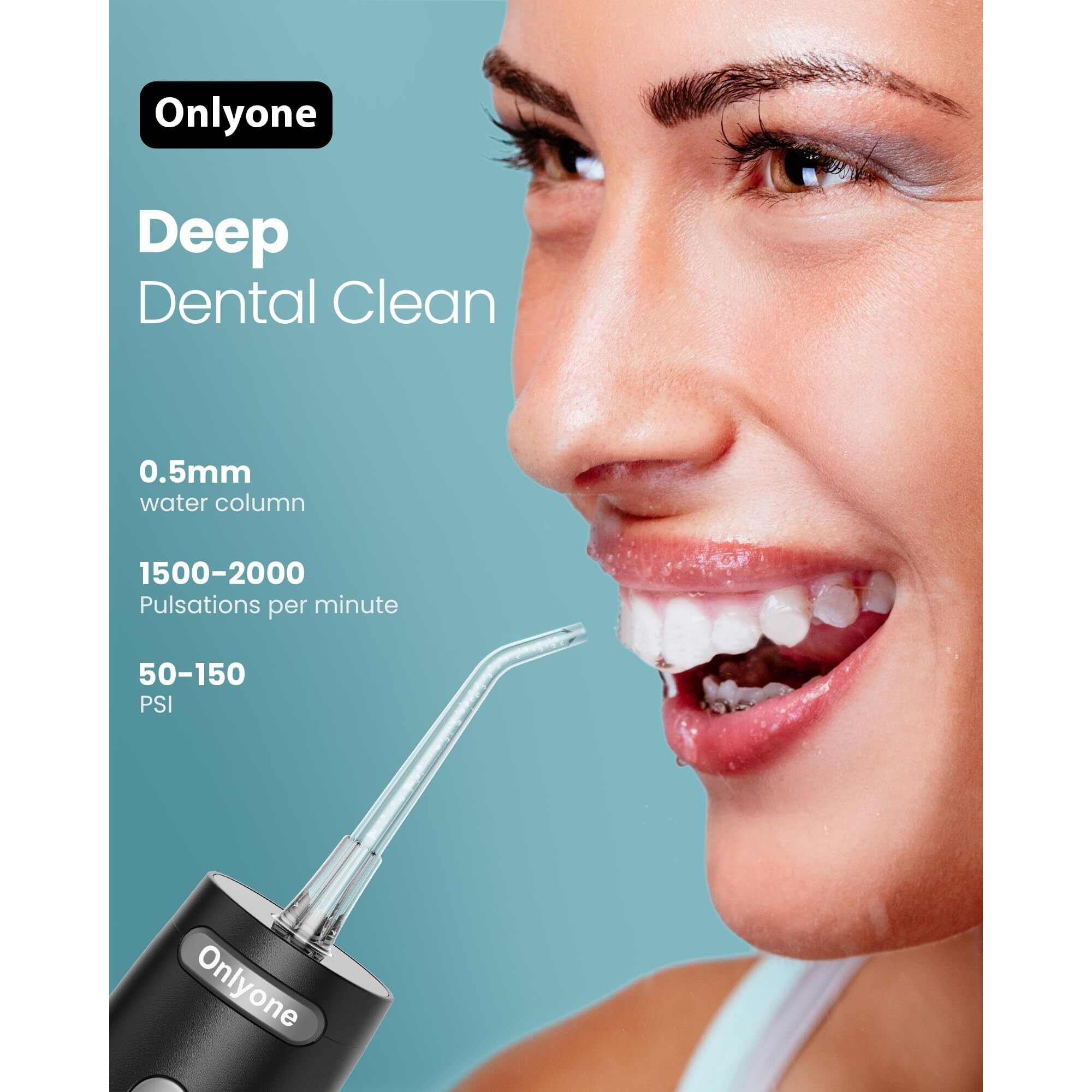 Onlyone Water Dental Flosser Pick For Teeth  300Ml Portable Oral Irrigator  Rechargeable Travel Irrigation Cleaner  Professional Electric Flossing Cleaning Picks For Teeth Cleaning Ipx7 Waterproof