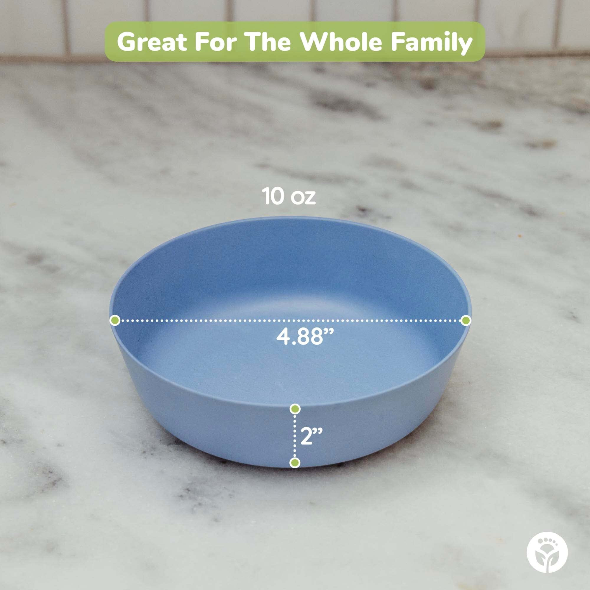 Weesprout Bamboo Kids Bowls With Lids  Set Of Four 15 Oz Kid-Sized Bamboo Bowls  Bamboo Kid Bowls With Lids For Leftovers  Dishwasher Safe (Pink  Green  Gray  & Beige)