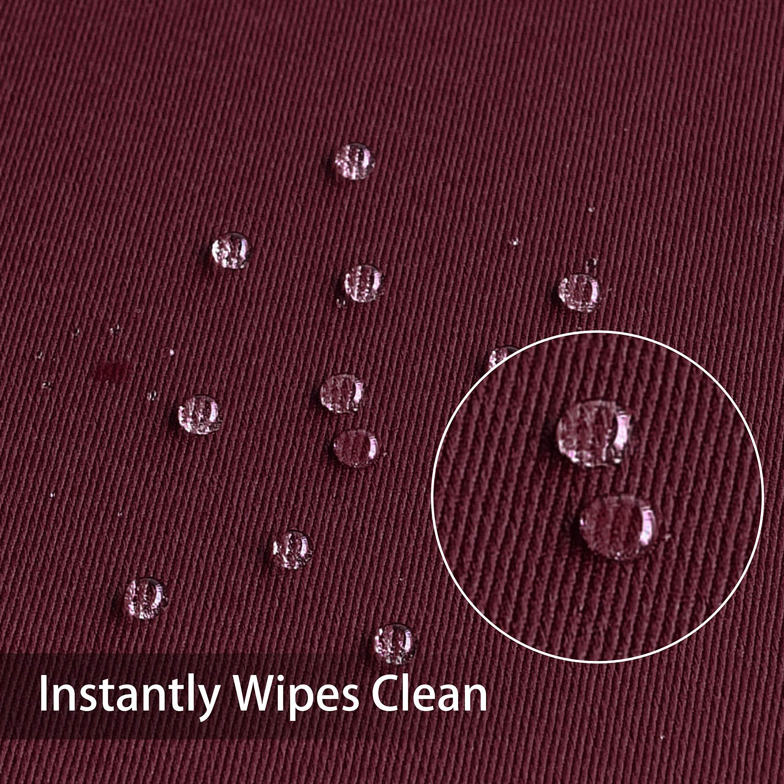 Obstal 210Gsm Rectangle Burgundy Tablecloth  Christmas Decorations Table Cloth Waterproof  Table Cover Protector For Holiday Party Use (Burgundy 60 X 102 Inch)