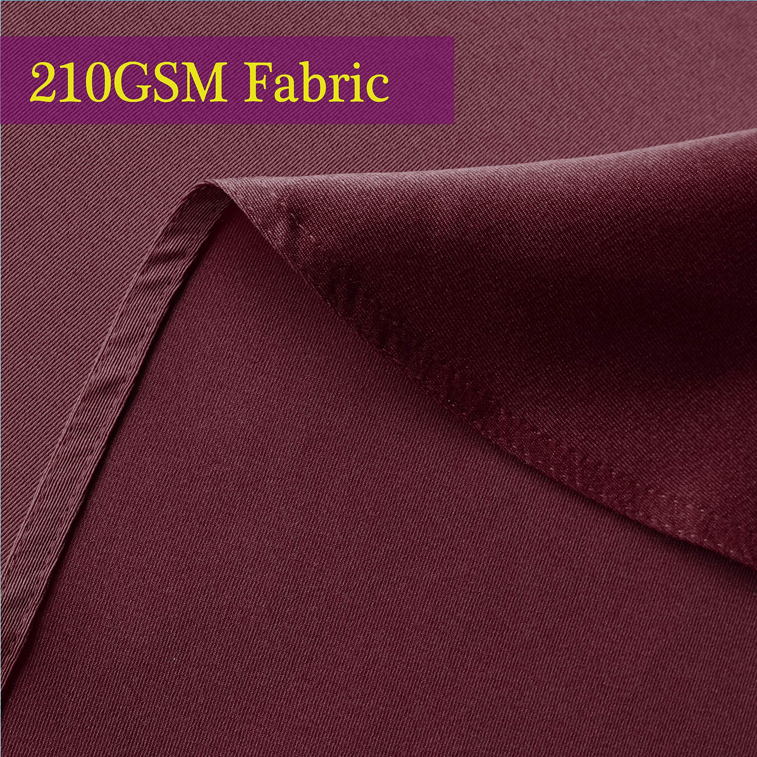 Obstal 210Gsm Rectangle Burgundy Tablecloth  Christmas Decorations Table Cloth Waterproof  Table Cover Protector For Holiday Party Use (Burgundy 60 X 102 Inch)
