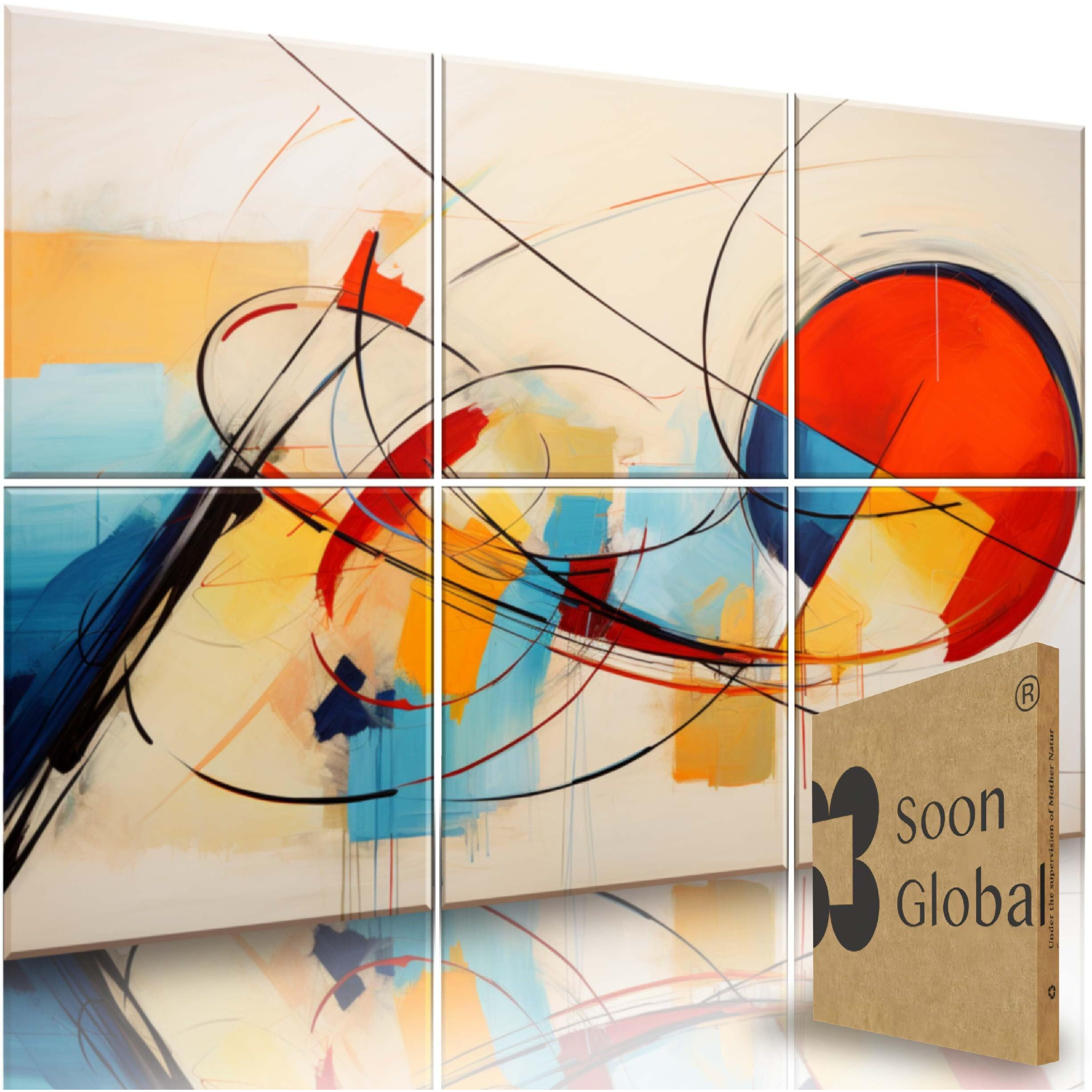 Soon Global Acoustical Wall Panels  72 X 48 Inches Art Acoustic Panels  Decorative Acoustic Panels  Acoustic Wall Panels  Sound Absorbing Wall Art  Seraphina Echo
