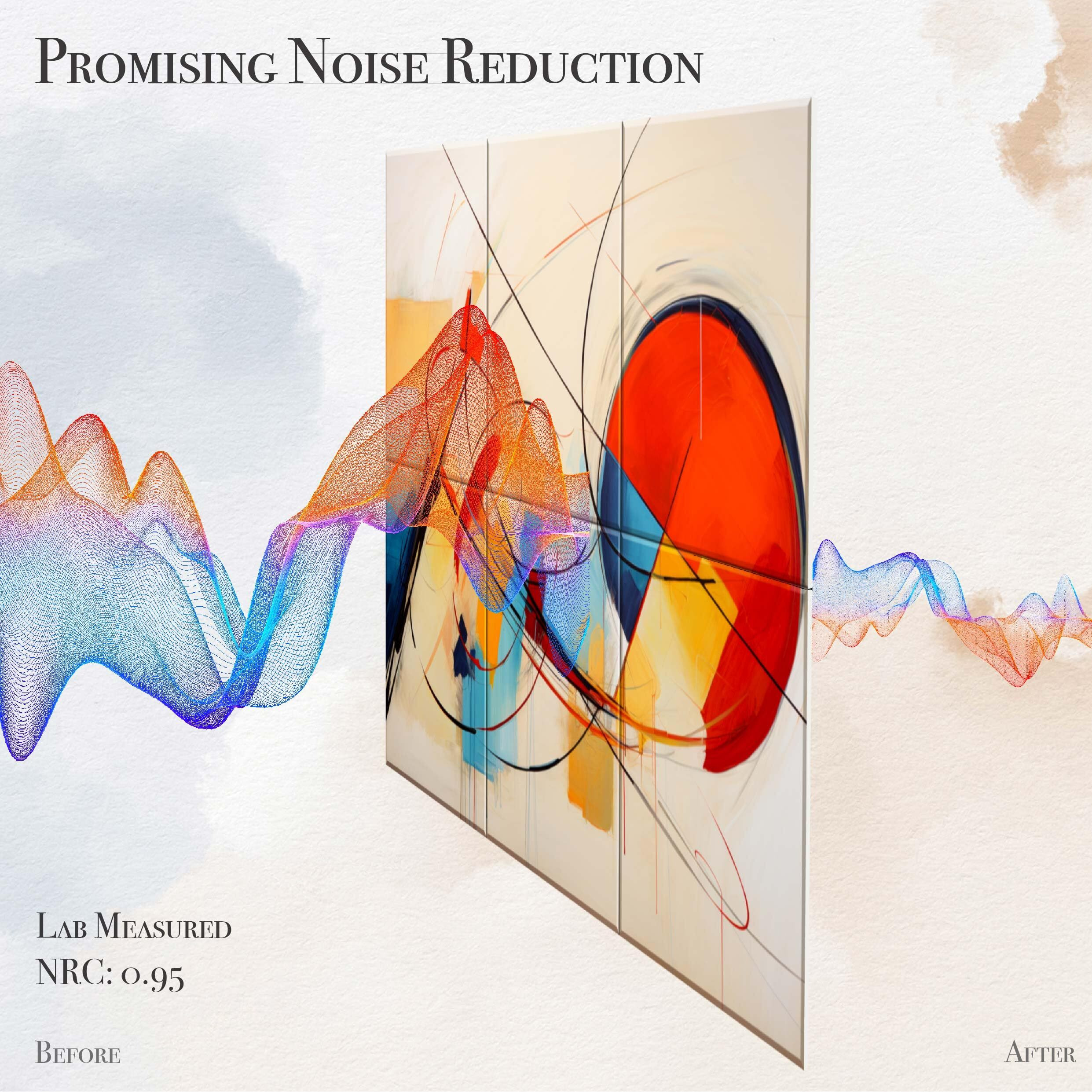 Soon Global Acoustical Wall Panels  72 X 48 Inches Art Acoustic Panels  Decorative Acoustic Panels  Acoustic Wall Panels  Sound Absorbing Wall Art  Seraphina Echo