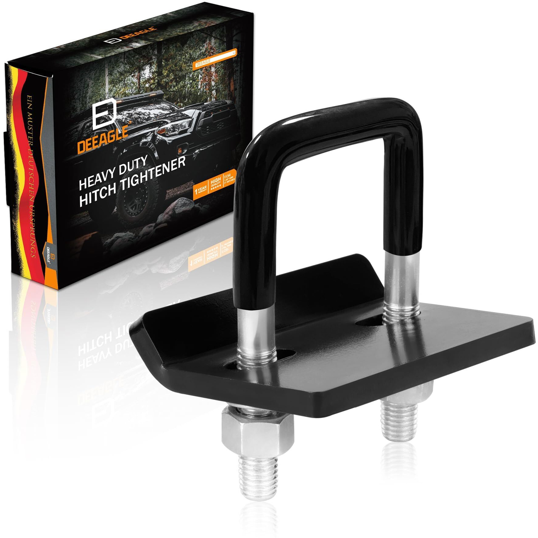 Hitch Tightener Anti Rattle Stabilizer For 1.25"" To 2"" Trailer Hitches Reduce Movement On Hitch Mount Cargo Carrier Bike Rack Boat  Rv Trailer Accessories