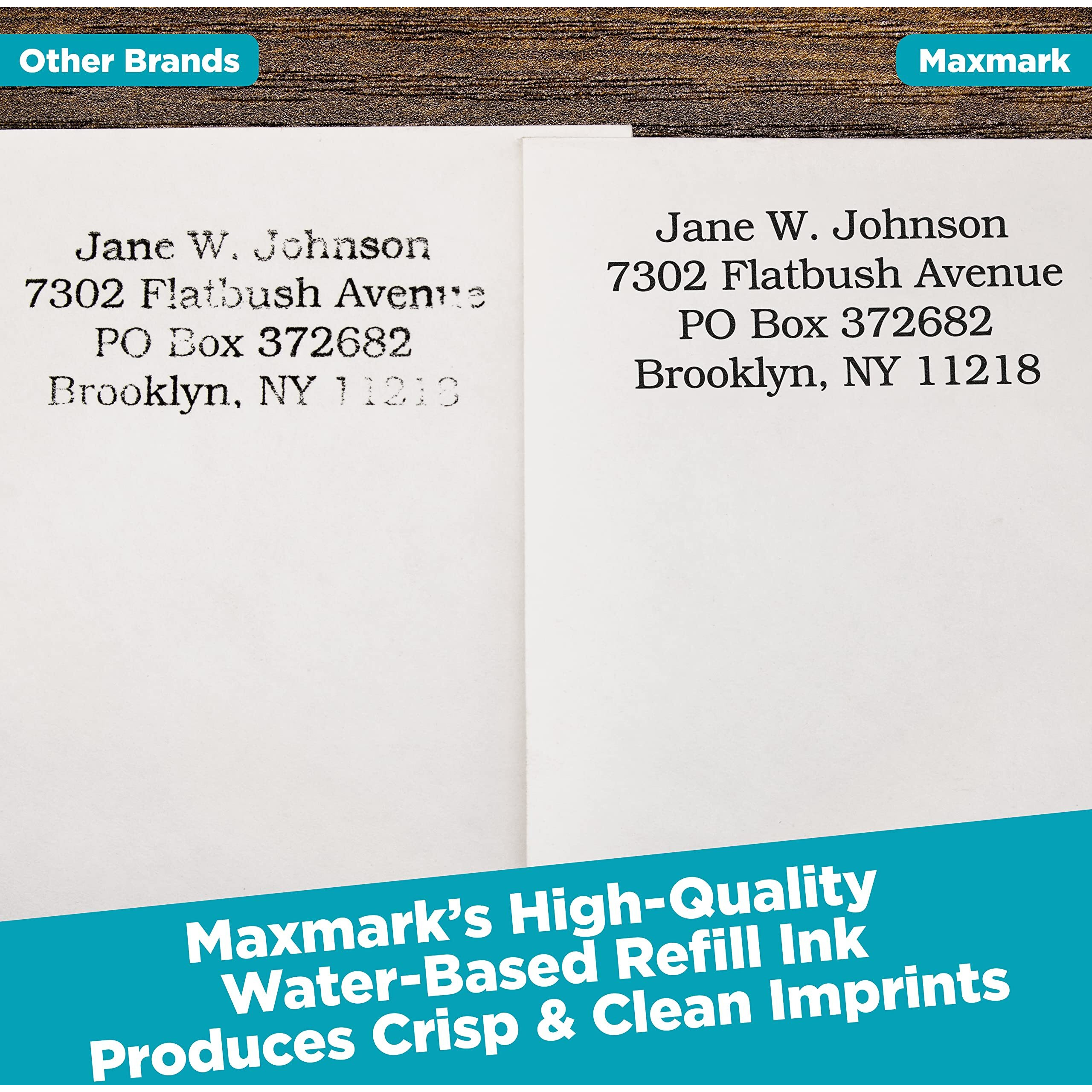 Maxmark Premium Refill Ink For Self Inking Stamps And Stamp Pads  Sky Blue Color - 2 Oz.