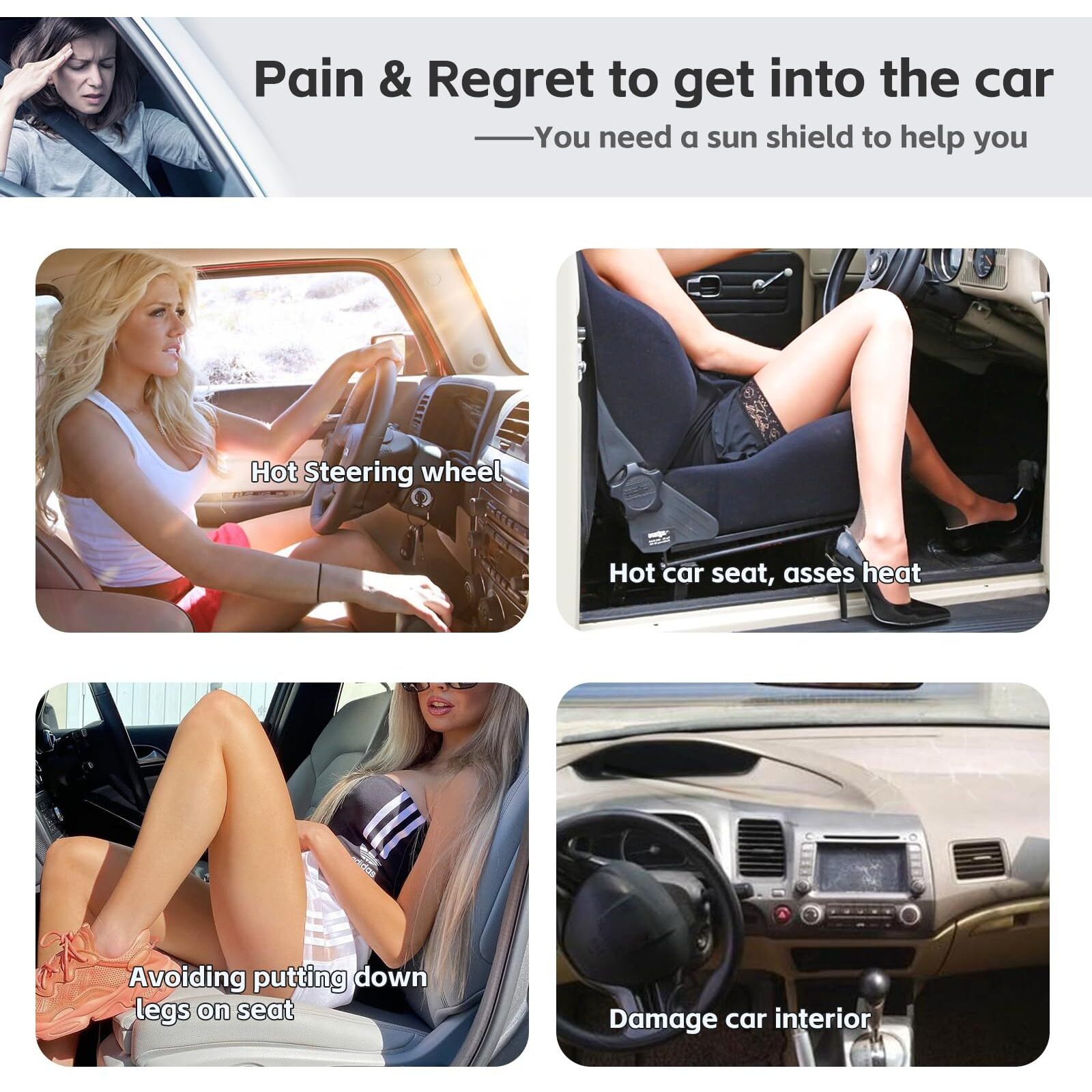 Sun Shade Sunshade For Volkswagen Tiguan Windshield Cover  4-Layer Front Window Shade Custom Fit Tiguan 2018-2023 2024 Sun Visor 240T Retractable Shade Blocks Uv Rays Cooler Car Accessories