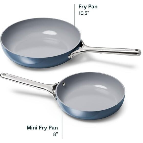 Caraway Nonstick Ceramic Mini Fry Pan (1.05 Qt  8"") - Non Toxic  Ptfe & Pfoa Free - Oven Safe & Compatible With All Stovetops (Gas  Electric & Induction) - Navy