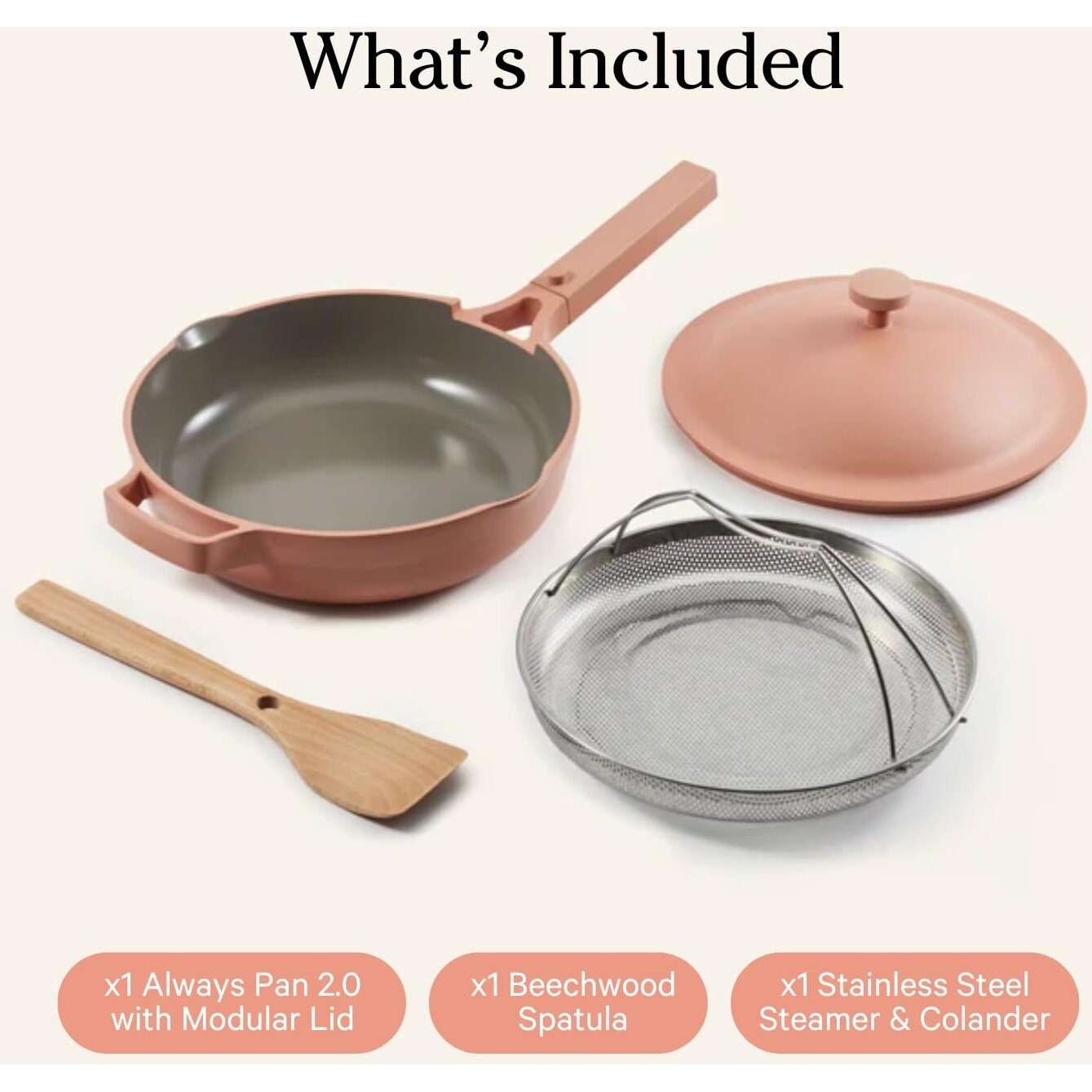 Our Place Always Pan 2.0-10.5-Inch Nonstick  Toxin-Free Ceramic Cookware | Versatile Frying Pan  Skillet  Saute Pan | Stainless Steel Handle | Oven Safe | Lightweight Aluminum Body | Spice