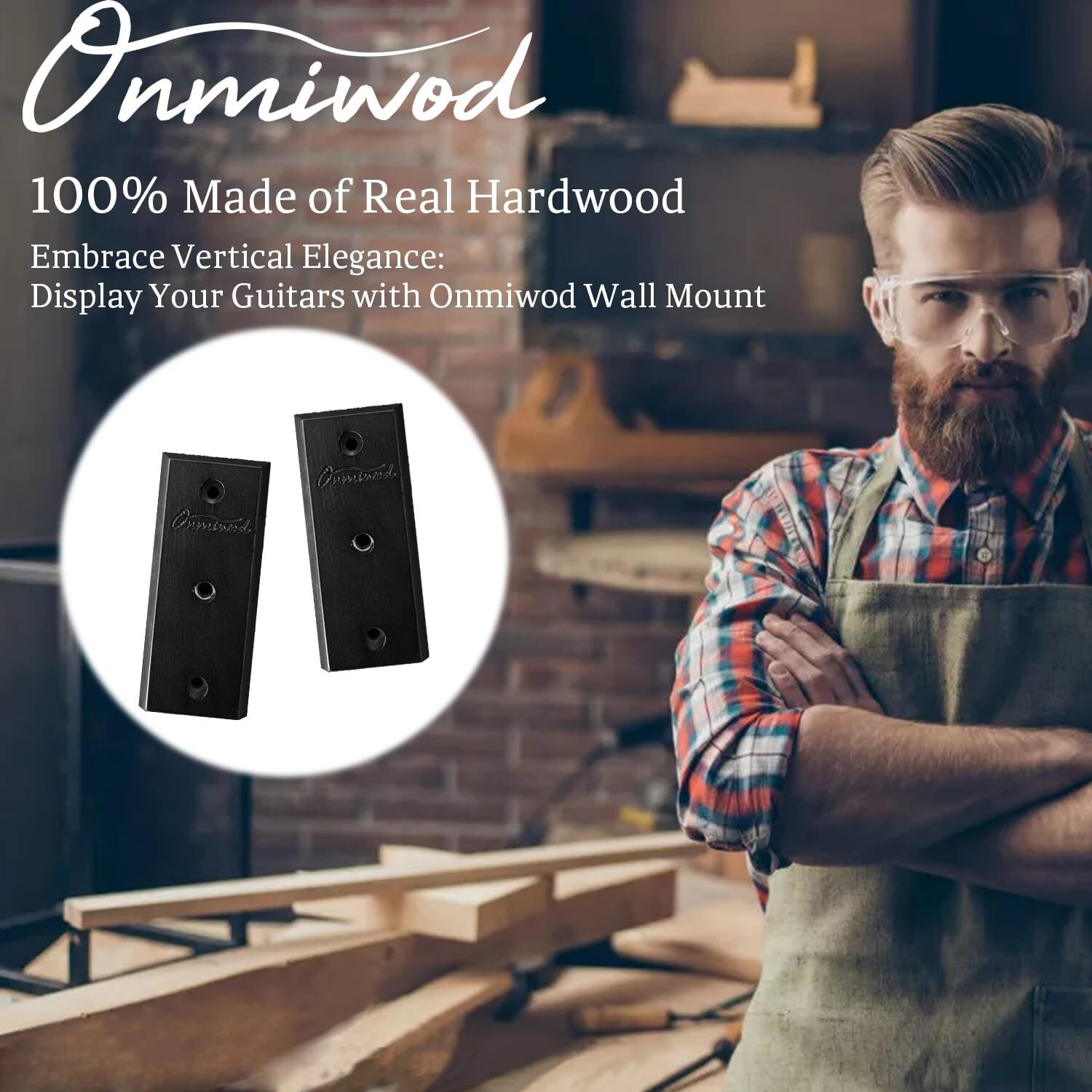 Onmiwod Ukulele Wall Mount Hanger 2 Pack  Black Hardwood U-Shaped Ukulele Holder Hanger  Ukulele Wall Mount Hook For Ukulele Banjo Mandolin Concert Pineapple Soprano Tenor And Baritone