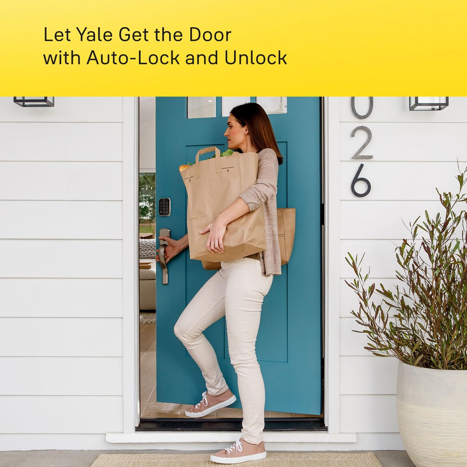 Yale Security Lock 2 Deadbolt With Wi-Fi Connected Physical Keypad  Bronze Smart Entry Door Lock With Back-Up Key  Yrd410-Wf1-0Bp