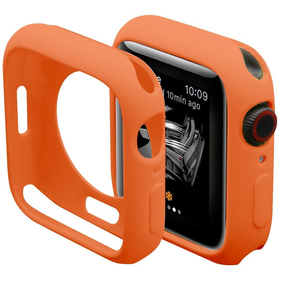 Hontao Ultra Thin Soft Tpu Shockproof Bumper Case For Iwatch Apple Watch Series 10 Orange 46Mm