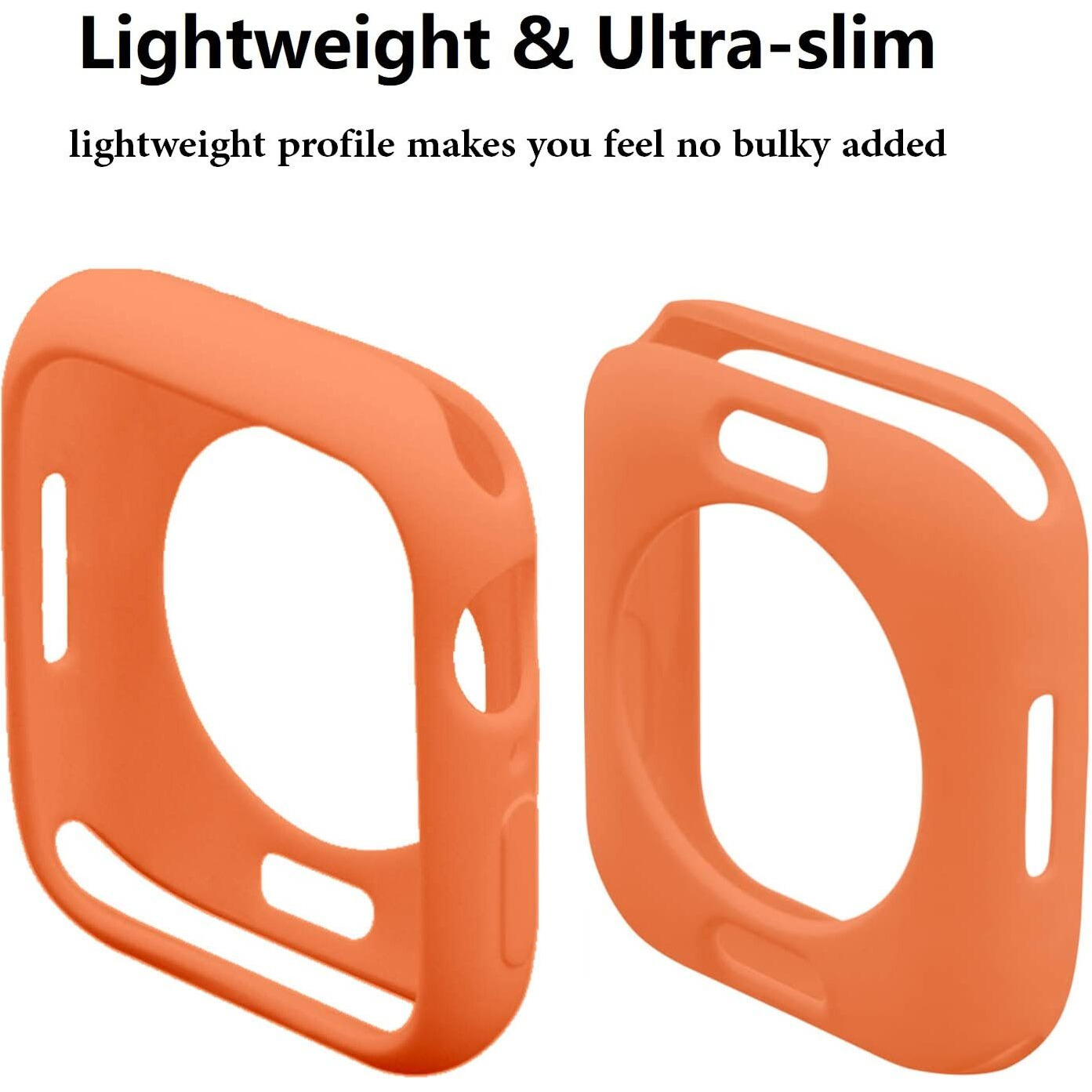 Hontao Ultra Thin Soft Tpu Shockproof Bumper Case For Iwatch Apple Watch Series 10 Orange 46Mm