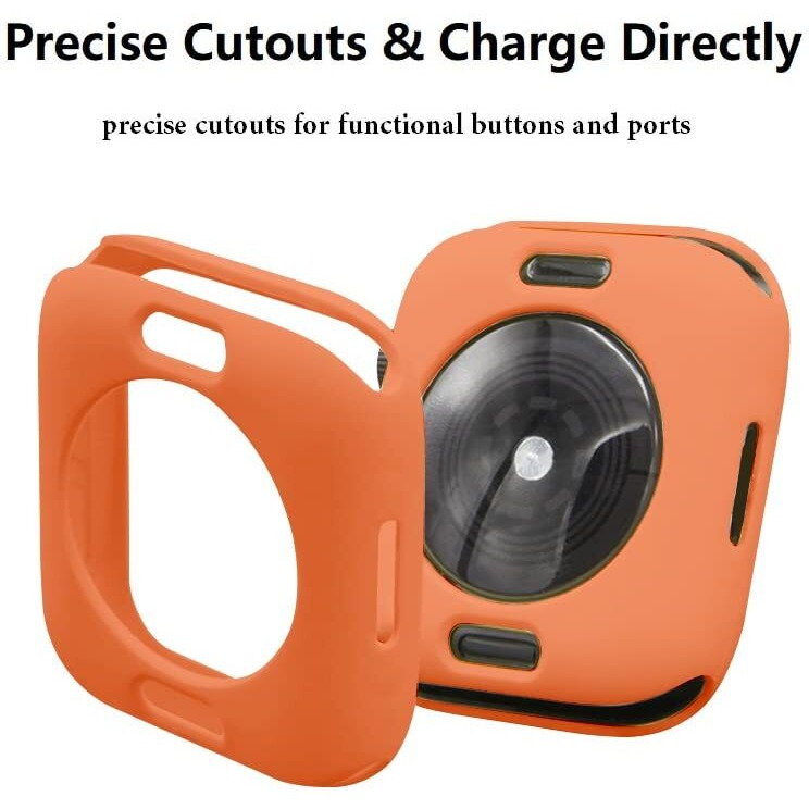 Hontao Ultra Thin Soft Tpu Shockproof Bumper Case For Iwatch Apple Watch Series 10 Orange 46Mm