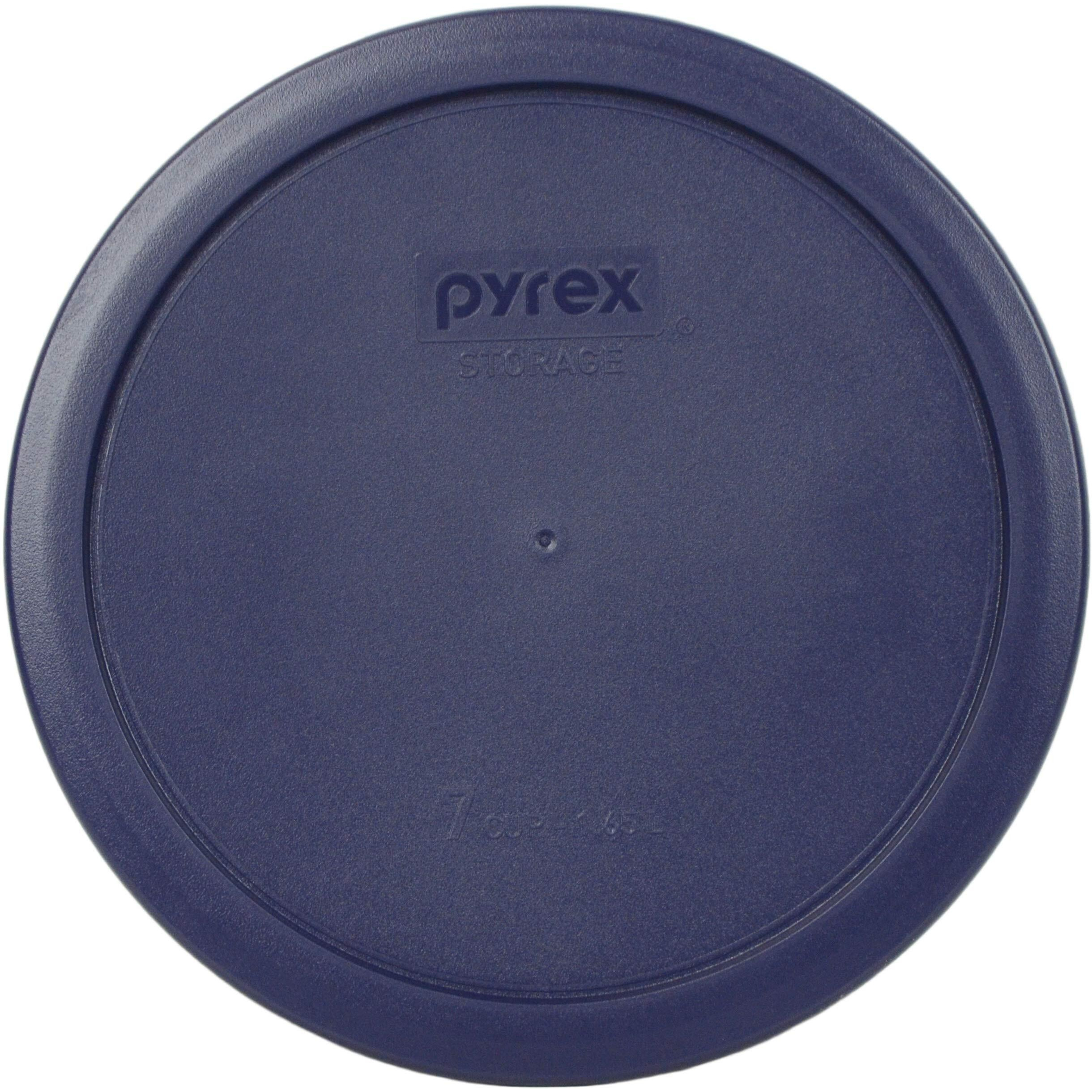 Pyrex Food Storage Plastic Replacement Lid Set (Cobalt Blue  Dark Blue)