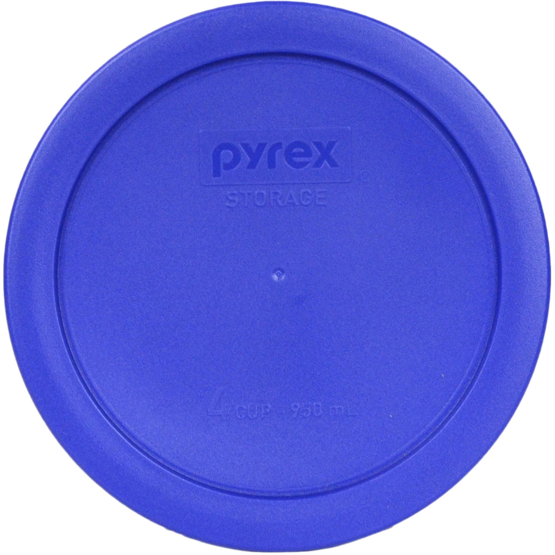 Pyrex Food Storage Plastic Replacement Lid Set (Cobalt Blue  Dark Blue)