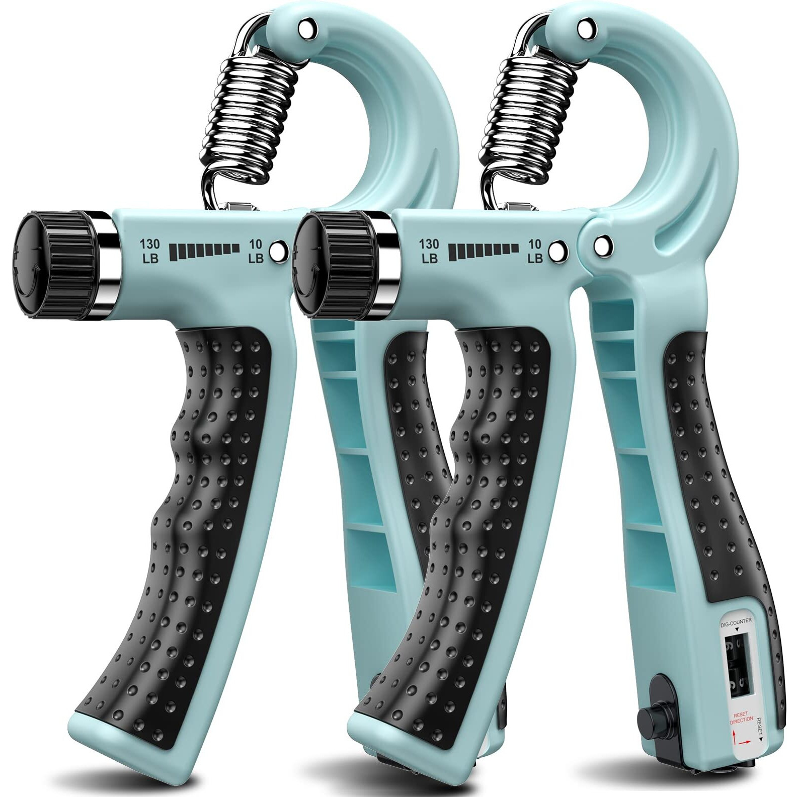 Kdg Hand Grip Strengthener 2 Pack Adjustable Resistance 10-130 Lbs Forearm Exerciser