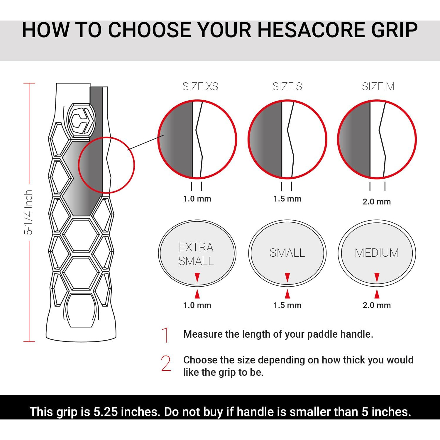 Hesacore Pickleball Paddle Grip - Pickleball Grip  Comfortable Grip For Tennis Elbow  Increased Grip Strength  Less Vibrations  Finger Support  Helps Sweaty Hands - Size Small