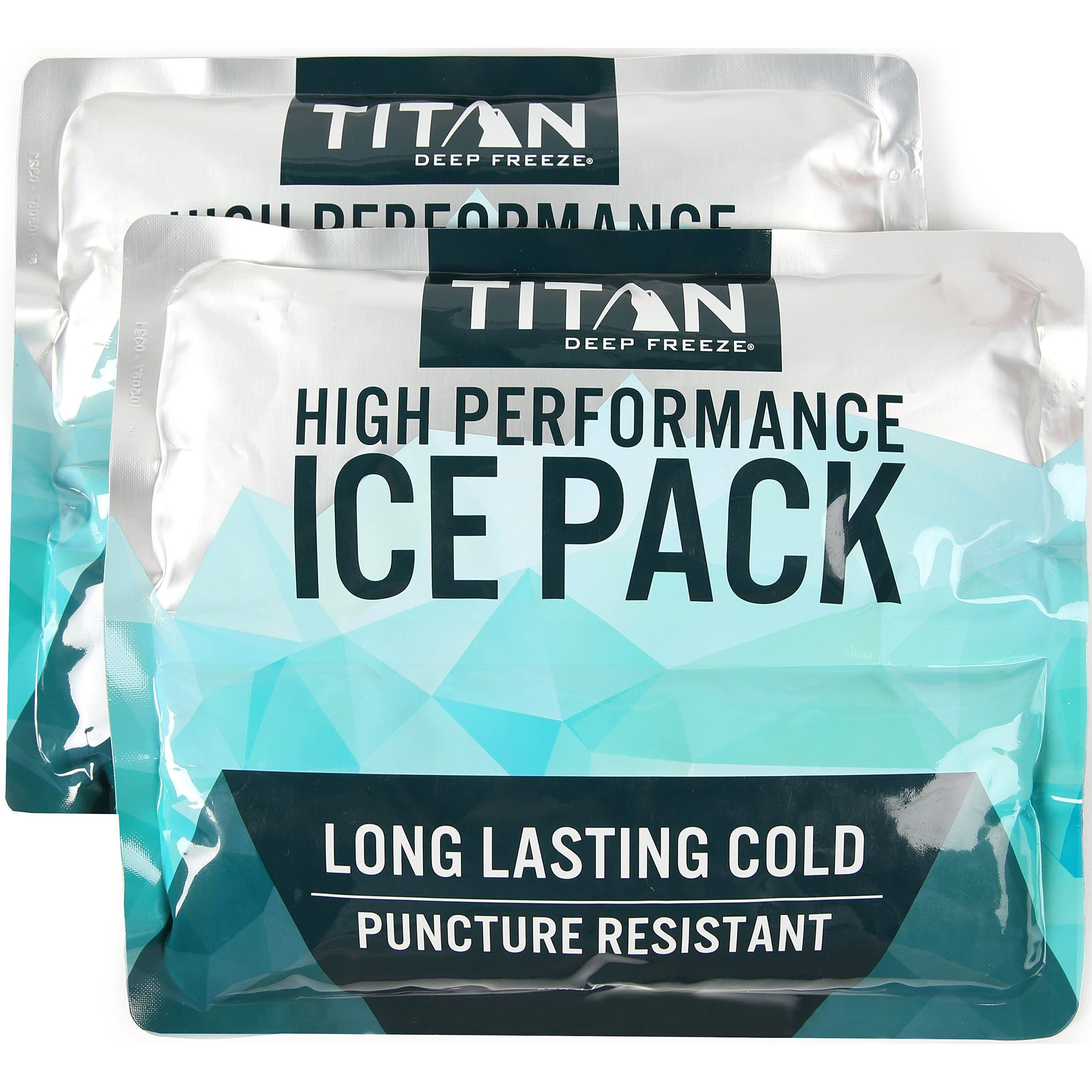 Arctic Zone Titan Deep Freeze Ice Pack- (2 Pack) 600 Gram High Performance Ice Pack - Long-Lasting  Puncture-Resistant Cold Pack Filled With Non-Toxic Gel