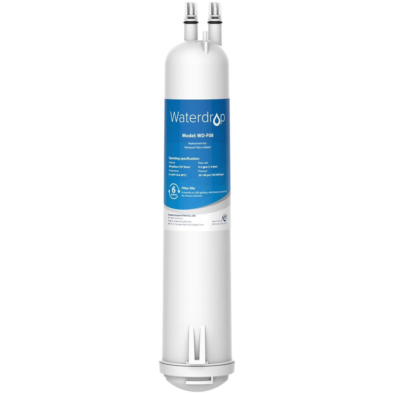 Waterdrop Wd-F08 Replacement For 4396841  Everydrop Filter 3  Edr3Rxd1  4396710  Kenmore 46-9083  46-9030  Refrigerator Water Filter 1 Filter