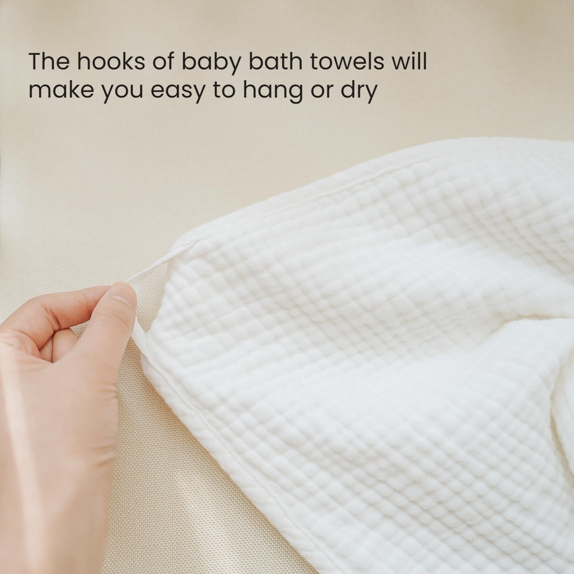 Konssy 2 Pack Muslin Hooded Baby Towels For Newborn Soft 100% Cotton Baby Bath Towel With Hood For Baby  Infant Ultra Absorbent  Baby Stuff Baby Bath Shower Gifts (Green  Leafy 30"" X 30"")
