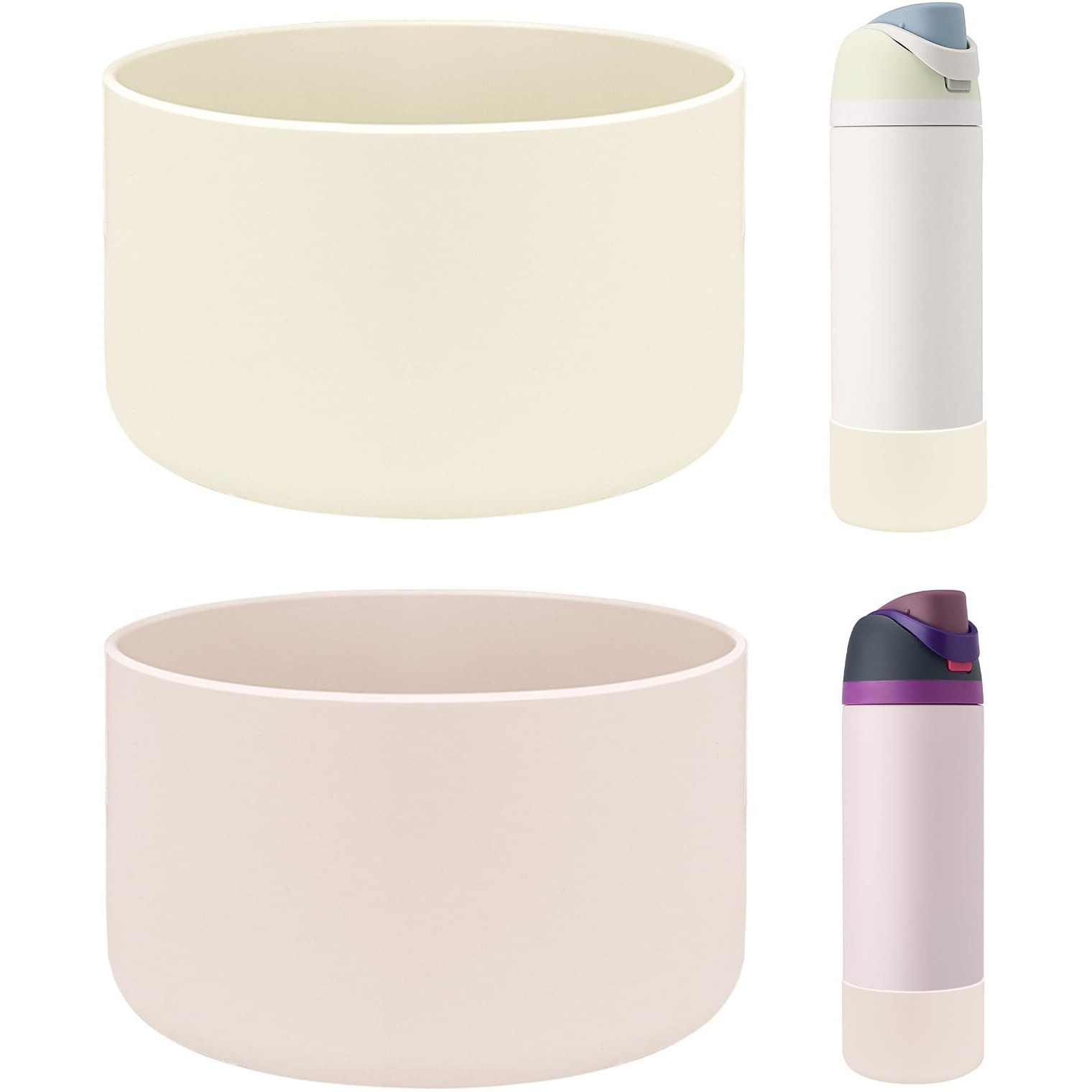 Heyskay 2Pcs Silicone Boot For Owala Flask Water Bottle 32Oz Anti-Slip Protective Sleeve For Owala Twist Freesip And Flip Stainless Steel Water Bottle Bpa-Free Boot Bottom Base