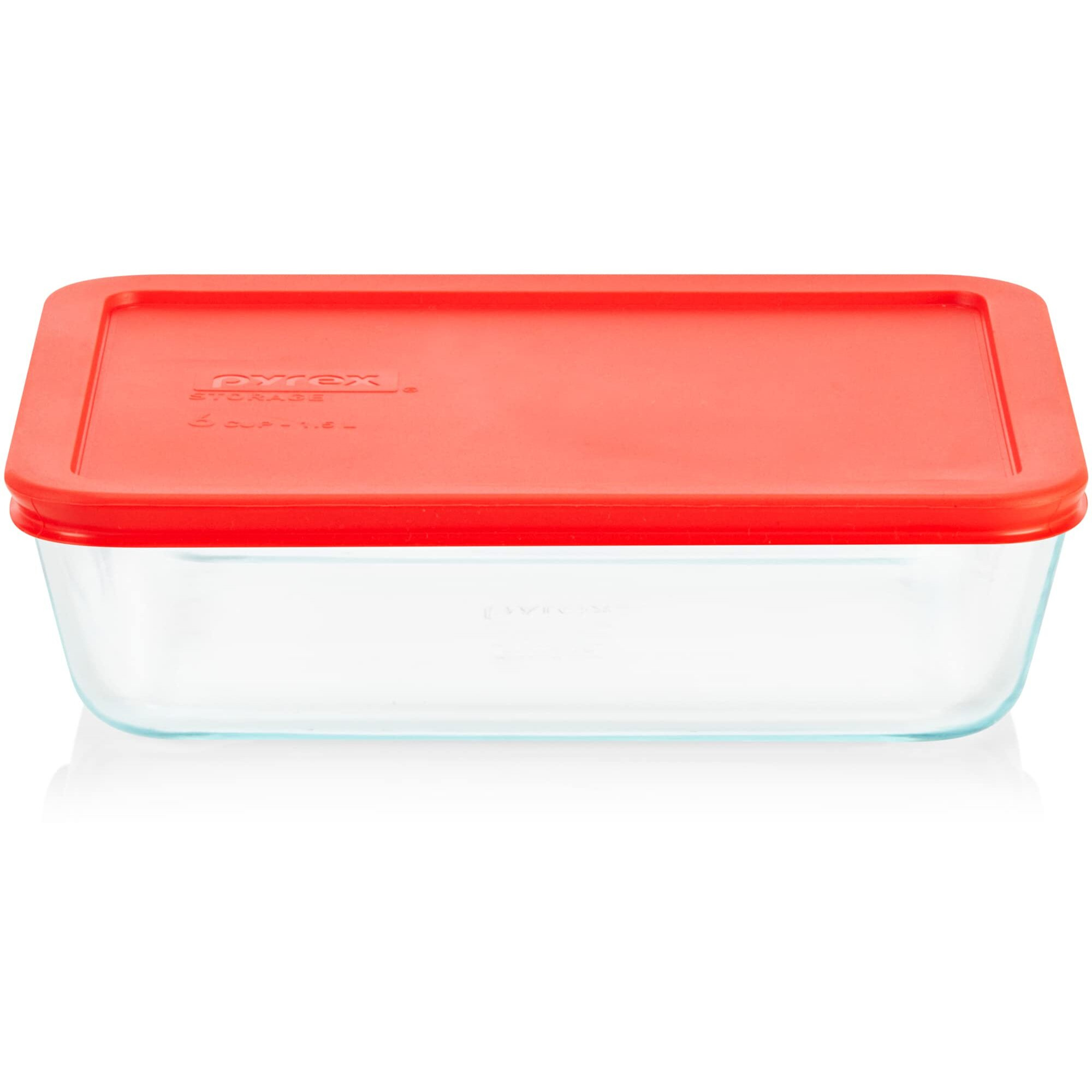 Pyrex Simply Store Glass Food Storage Container  Snug Fit Non-Toxic Plastic Bpa-Free Lids  Freezer Dishwasher Microwave Safe  6 Cup