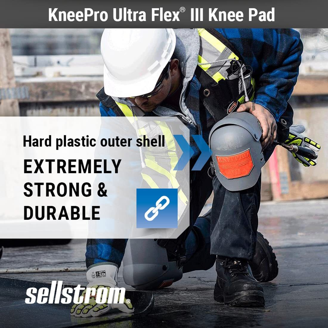 Sellstrom Ultra Flex Iii Kneepro Knee Pads For Construction  Gardening  Roofing  Work  Flooring - Pro Protection & Comfort For Men & Women (Multiple Colors)