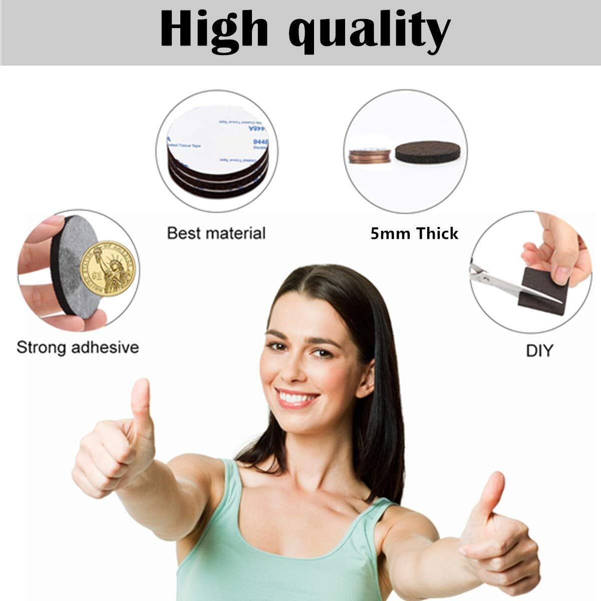 Felt Furniture Pads 136 Pieces  Felt Pads For Furniture Black 5Mm Thick  Floor Savers For Furniture Anti Scratch  Best Floor Protectors With Case For Hardwood Floors