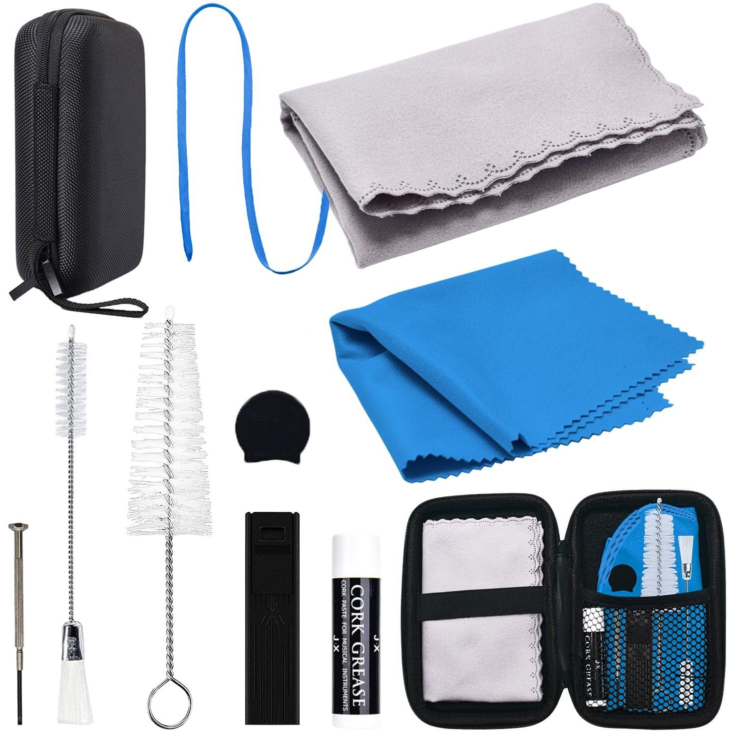Skyneo Clarinet Cleaning Kit  Saxophone Cleaning Kit  Clarinet & Saxophone Care Kit  Maintenance Kit With Case For Wind & Woodwind Instrument