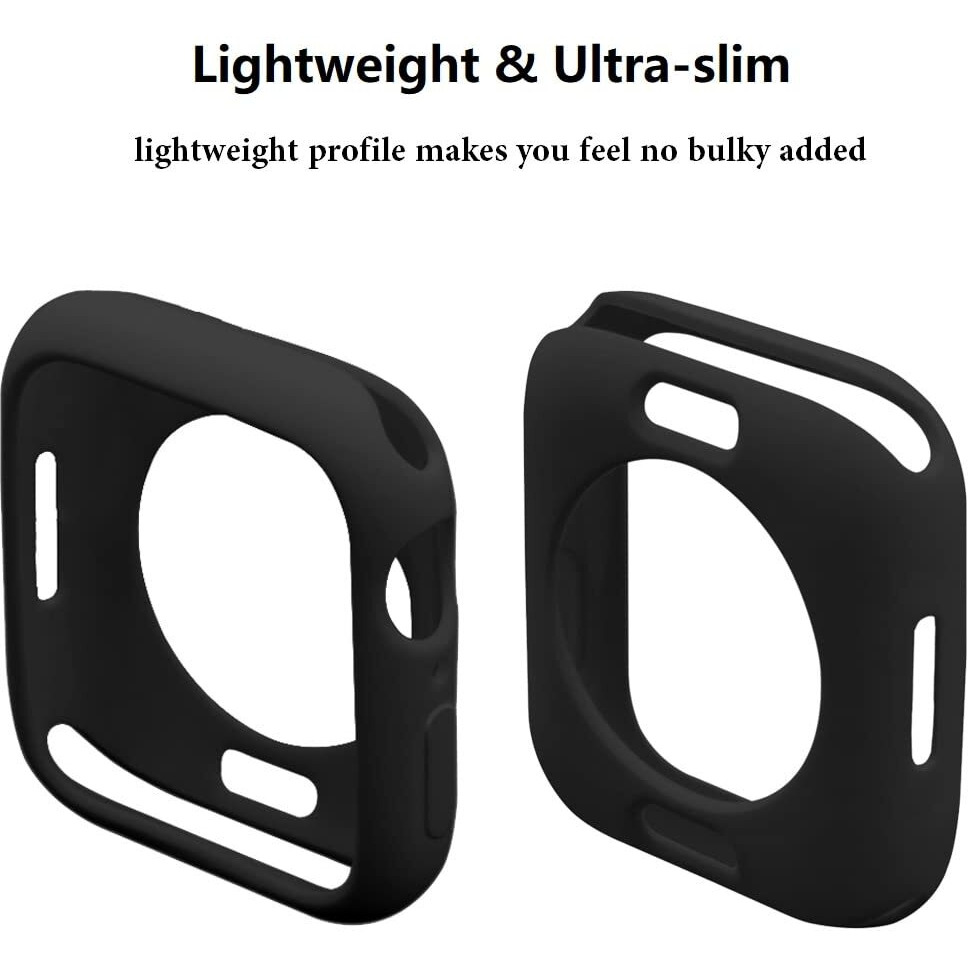 Hontao Ultra Thin Soft Tpu Shockproof Bumper Case For Iwatch Apple Watch Series 10 Black 46Mm