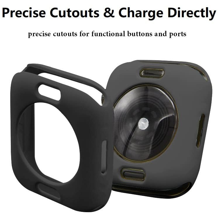 Hontao Ultra Thin Soft Tpu Shockproof Bumper Case For Iwatch Apple Watch Series 10 Black 46Mm