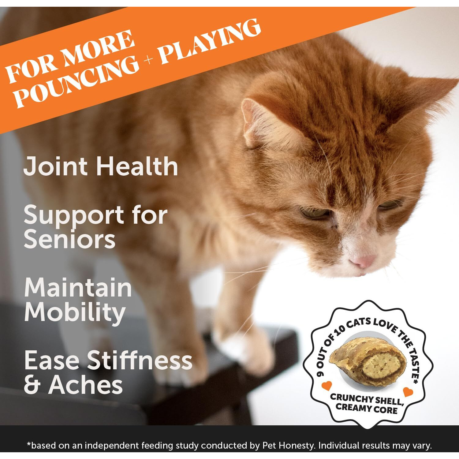 Pet Honesty Cat Hip & Joint Health Chews - Glucosamine For Cats  Cat Joint Support Supplement  Cat Health Supplies & Hip Support  Cat Vitamins For Indoor Cats & Outdoor Cats - Chicken (30-Day Supply)
