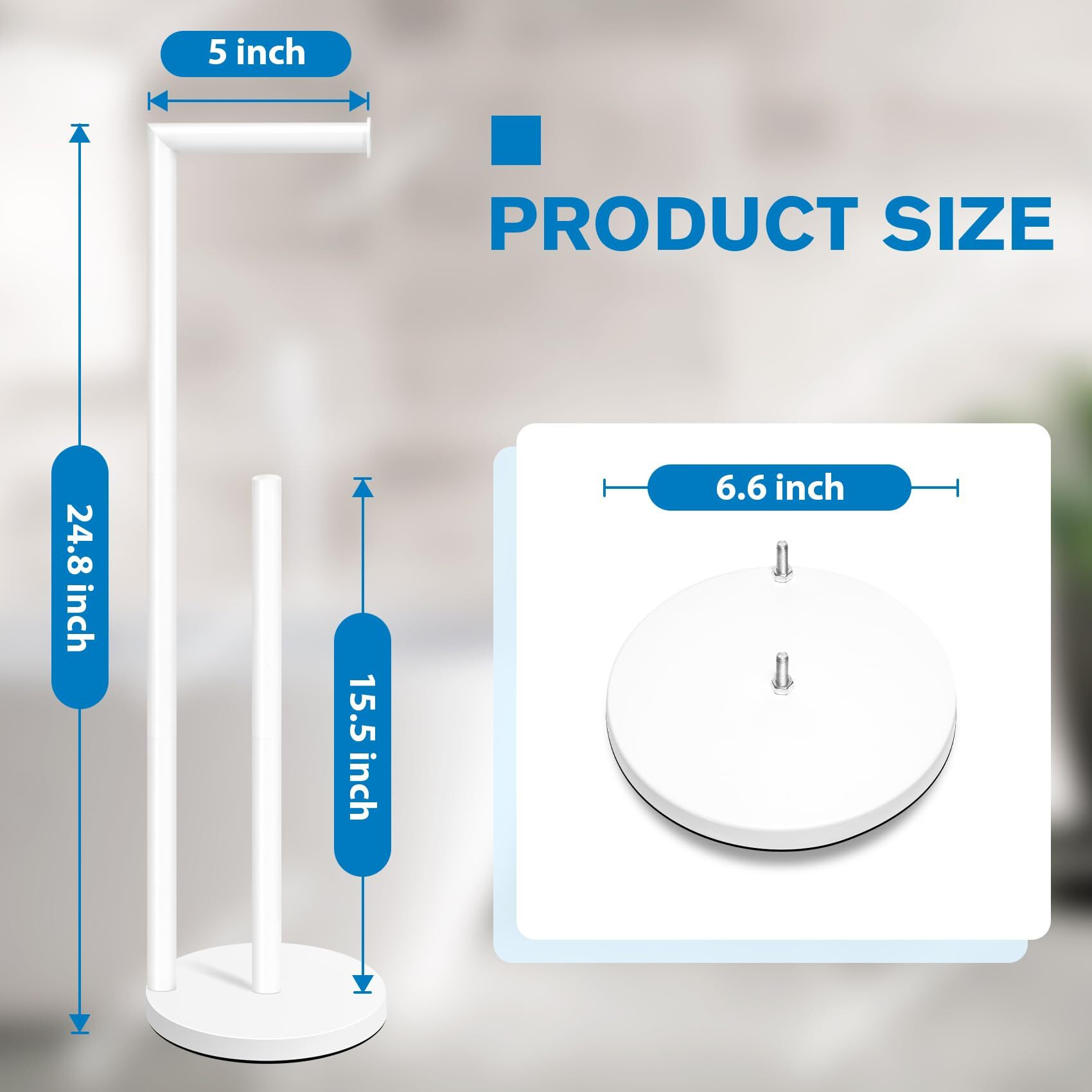 Toilet Paper Holder Stand Toilet Paper Holder Free Standing White Toilet Paper Holder For 4 Rolls Toilet Paper Holder With Storage By Bathth