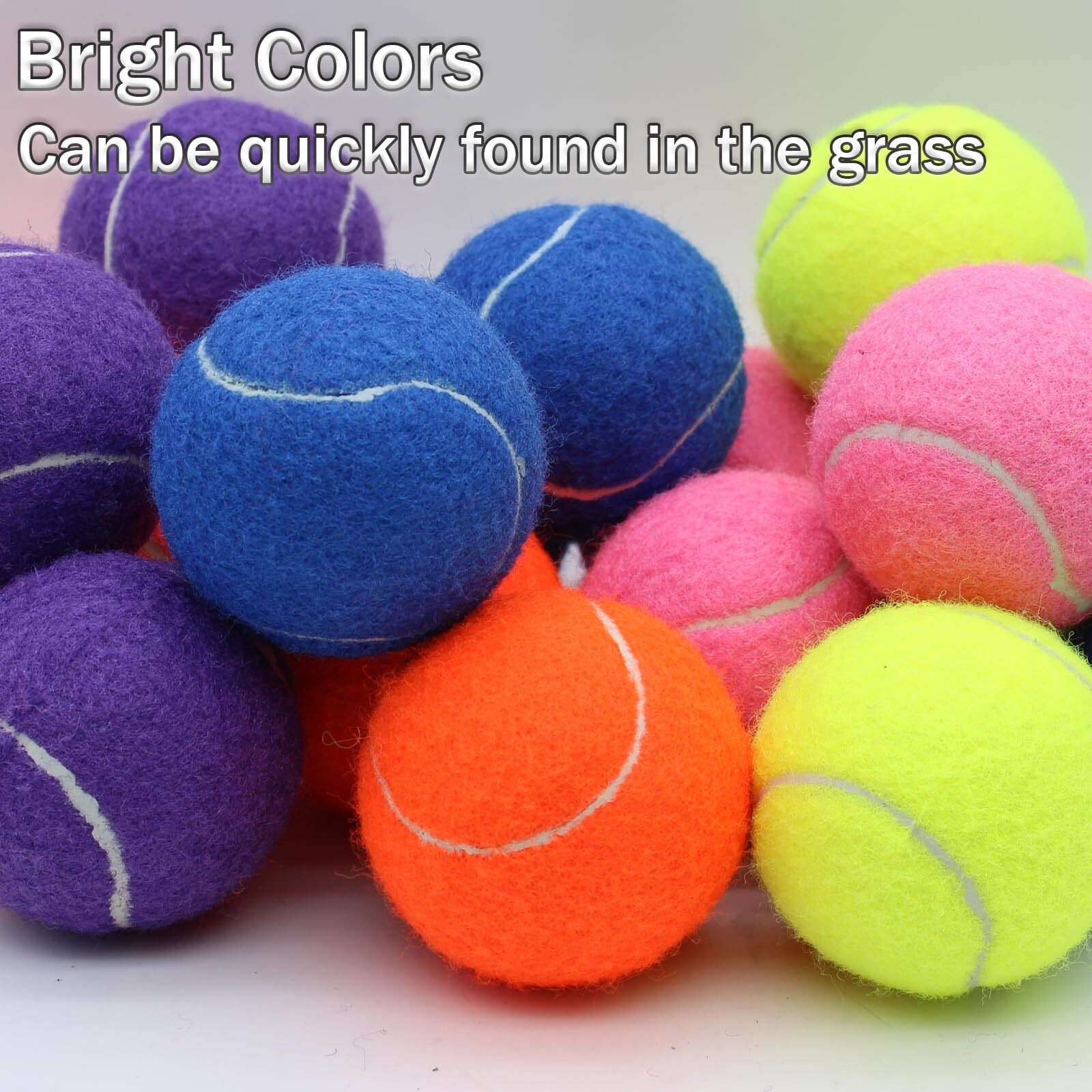 Shyujajie Tennis Balls  20 Pack Training Tennis Balls High Elasticity Practice Tennis Balls For Beginner  Exercise Playing Balls For Pet Dog (Multicolour)