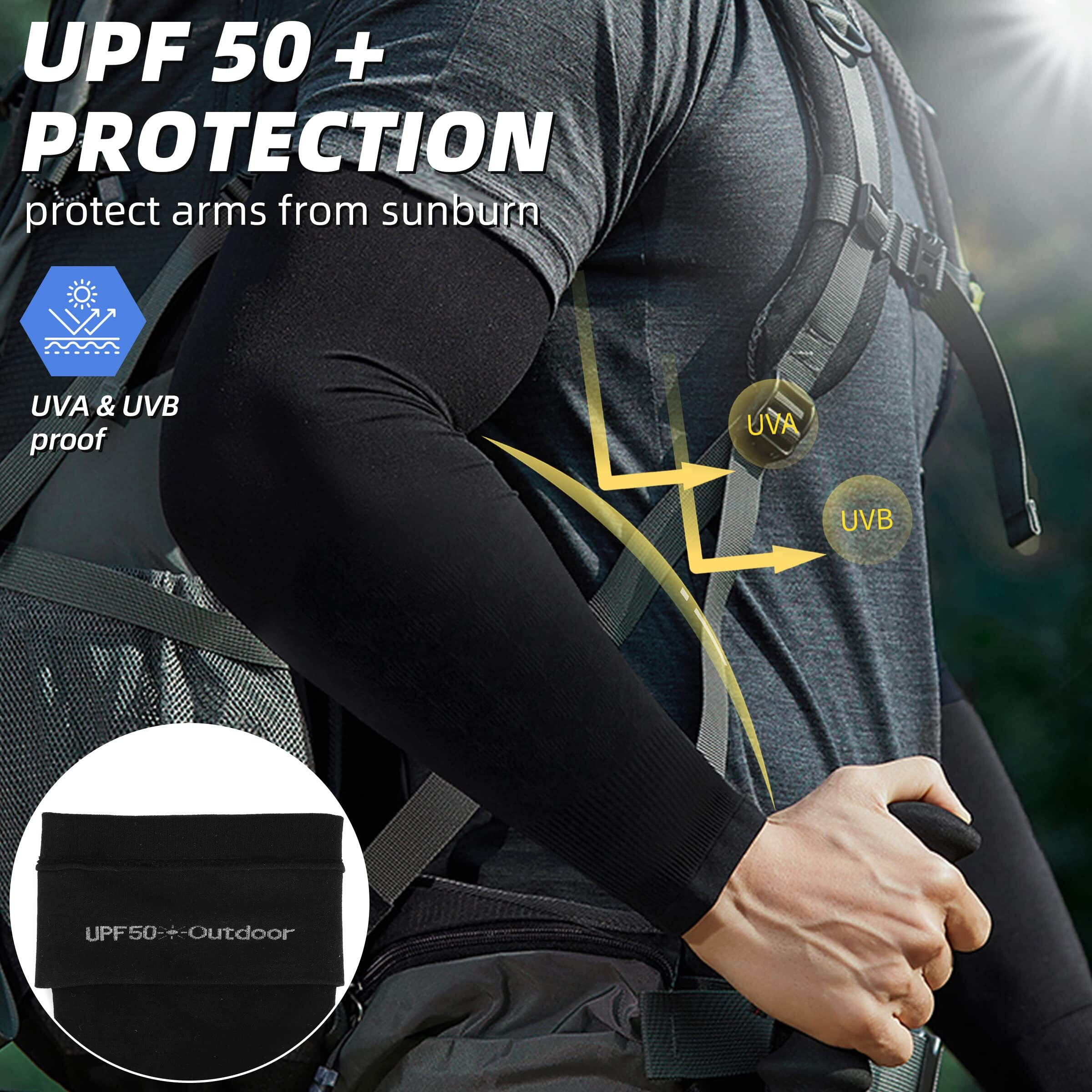 Bhytaki 6 Pairs Uv Sun Protection Arm Sleeves  Upf 50 Sports Cooling Arm Compression Sleeves For Men Women Teenager