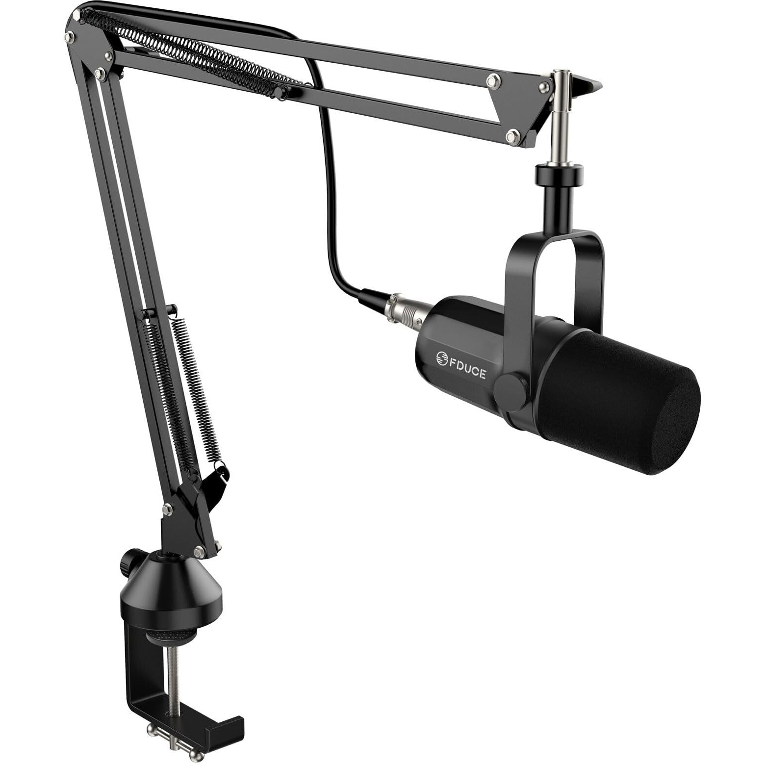 Fduce Sl40X Xlr Dynamic Microphone Kit For Vocal Recording  Podcasting  Gaming  Live Streaming&Broadcasting  All Metal Cardioid Mic  Voice-Isolating Technology -Black