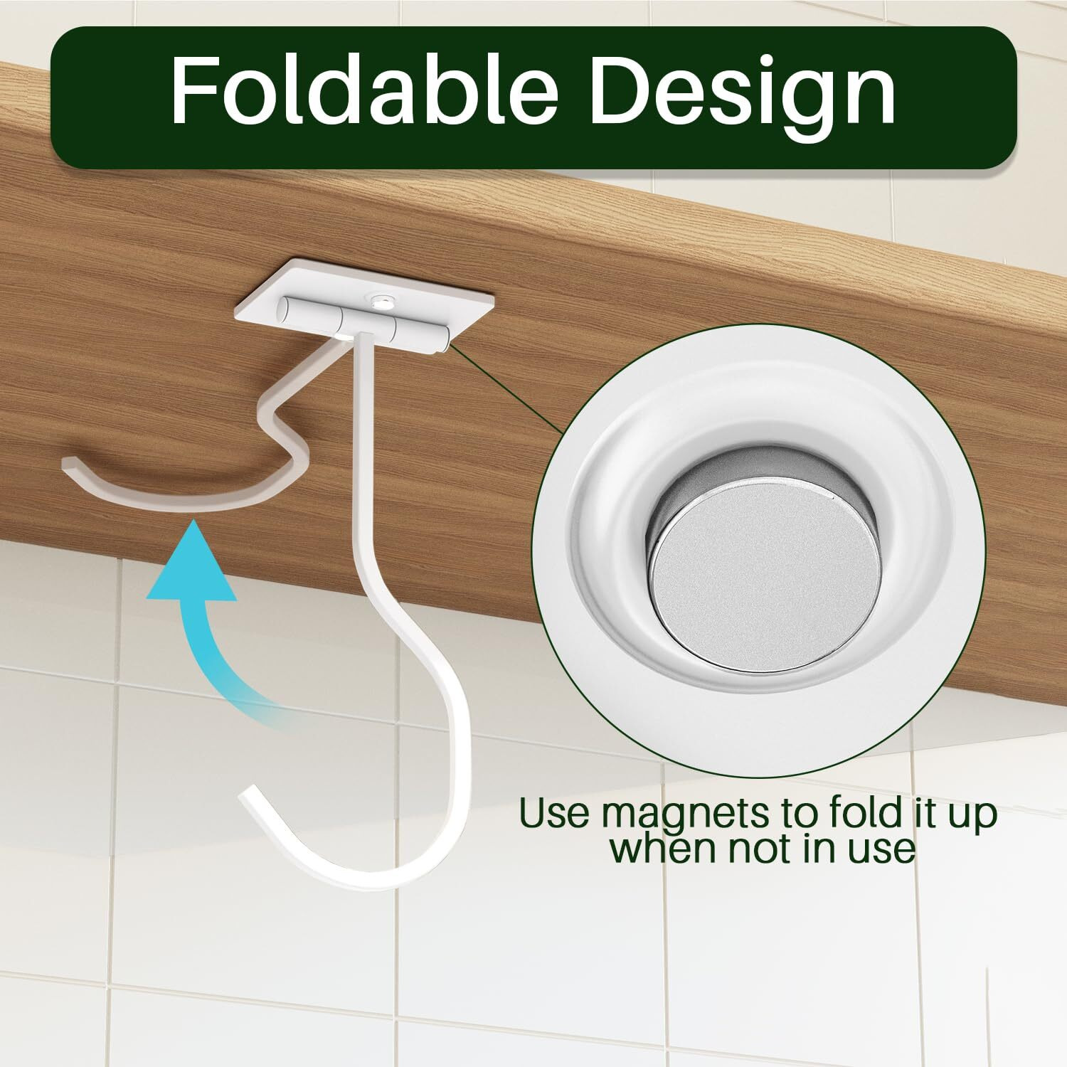 Bussdis White Folding-Banana-Hook