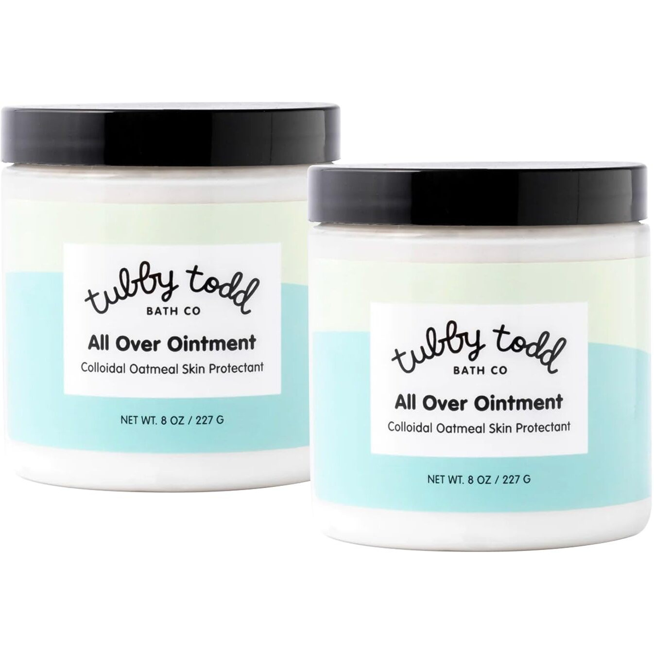 Tubby Todd All Over Ointment For Babies  Multi-Purpose Baby Eczema Cream For Sensitive Skin  Dry Skin  Rash  Irritation - 2 Pack Bundle - 8 Oz - Fragrance-Free