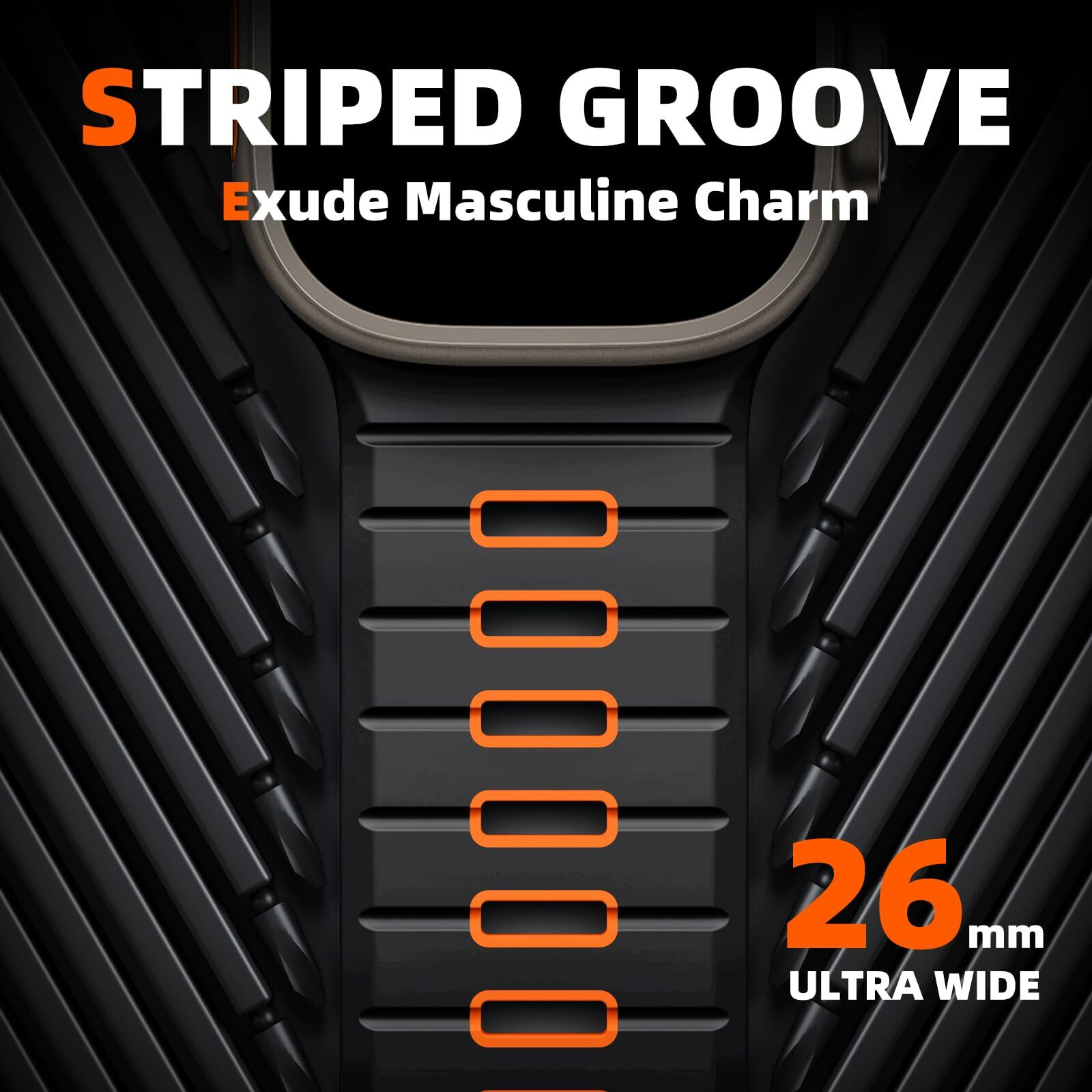 Odbeai Sport Band Compatible With Apple Watch Ultra 2/Ultra Band Compatible With Apple Watch Bands For Men 49Mm 46Mm 45Mm 44Mm 42Mm Silicone Loop Waterproof Strap For Iwatch Bands Series Se 10 9 8-1