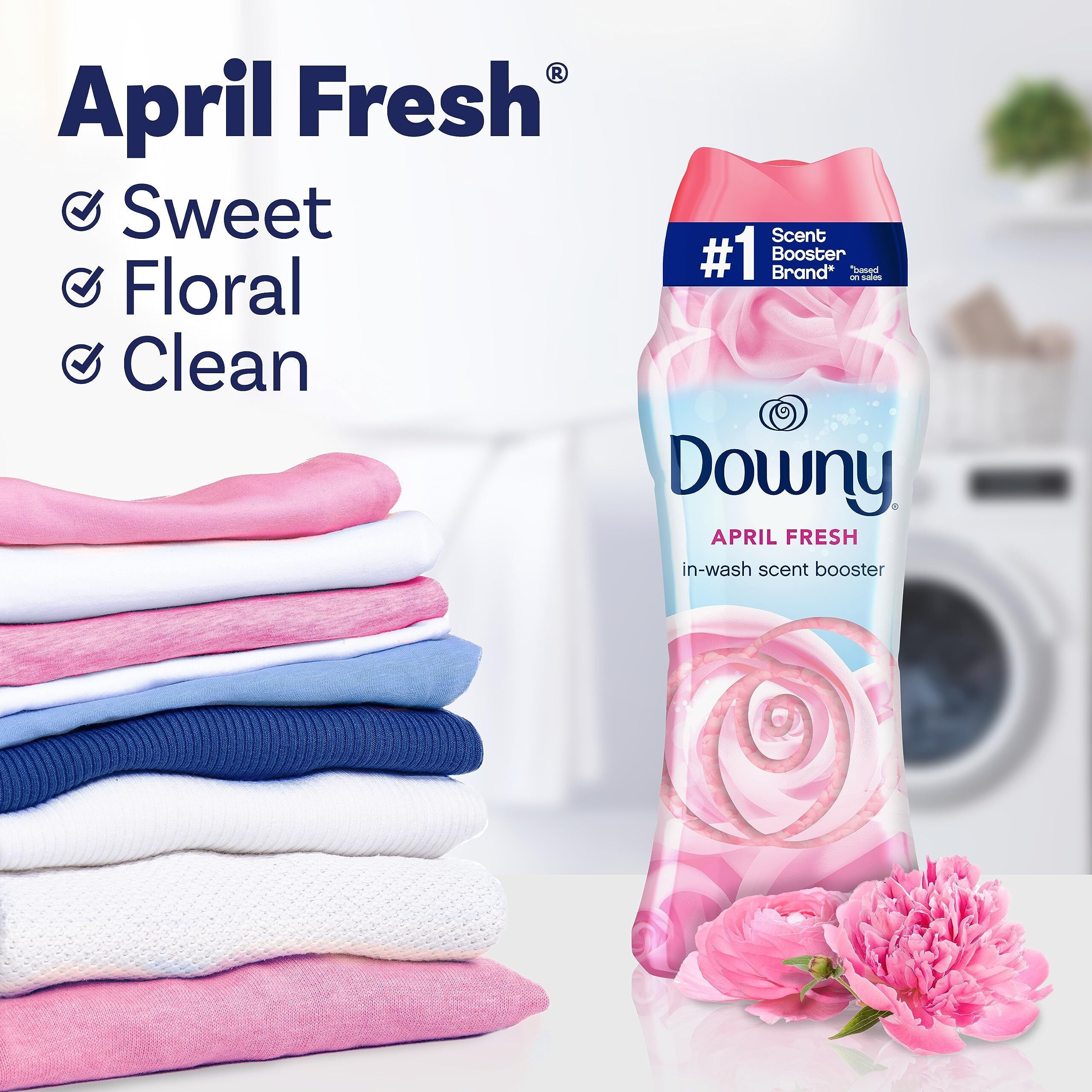 Downy In-Wash Laundry Scent Booster Beads  April Fresh  13.4 Oz