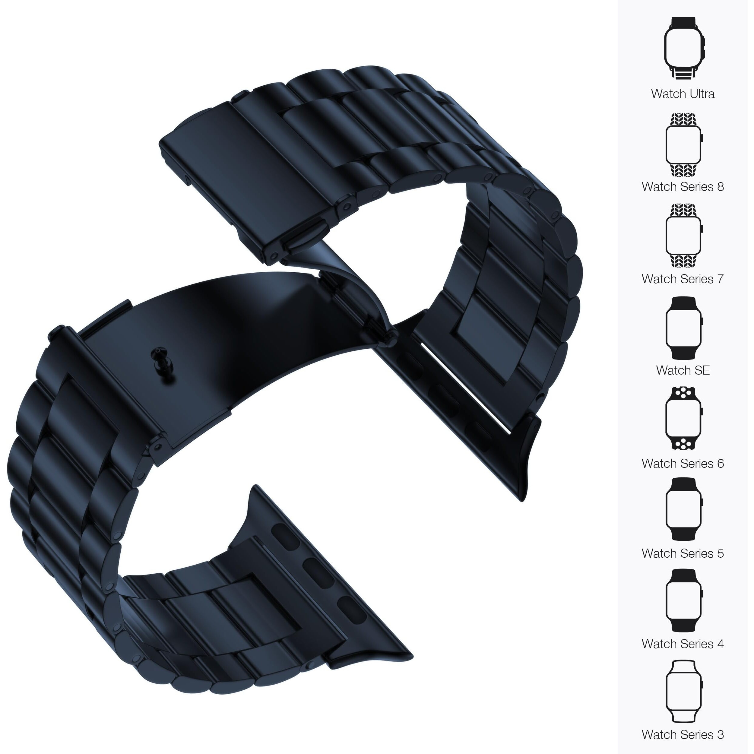 Epuly Metal Band Compatible With Apple Watch Bands For Men & Women 49Mm 45Mm 44Mm 42Mm 41Mm 40Mm 38Mm  Business Stainless Steel Strap For Iwatch Bands Ultra 2  Se  Ultra Series 10 9 8 7 6 5 4 3 2 1