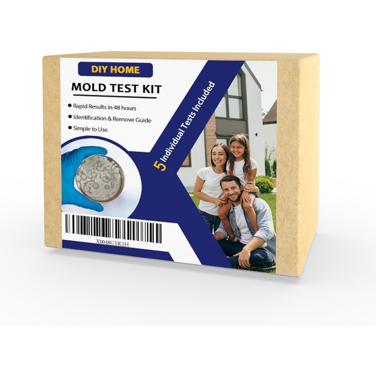 Mold Testing Kit With 5 Individual Tests - Diy Mold Test Kit For Home - Includes Detailed Mold Identification Guide - Fast And Reliable Mold Detector For Home
